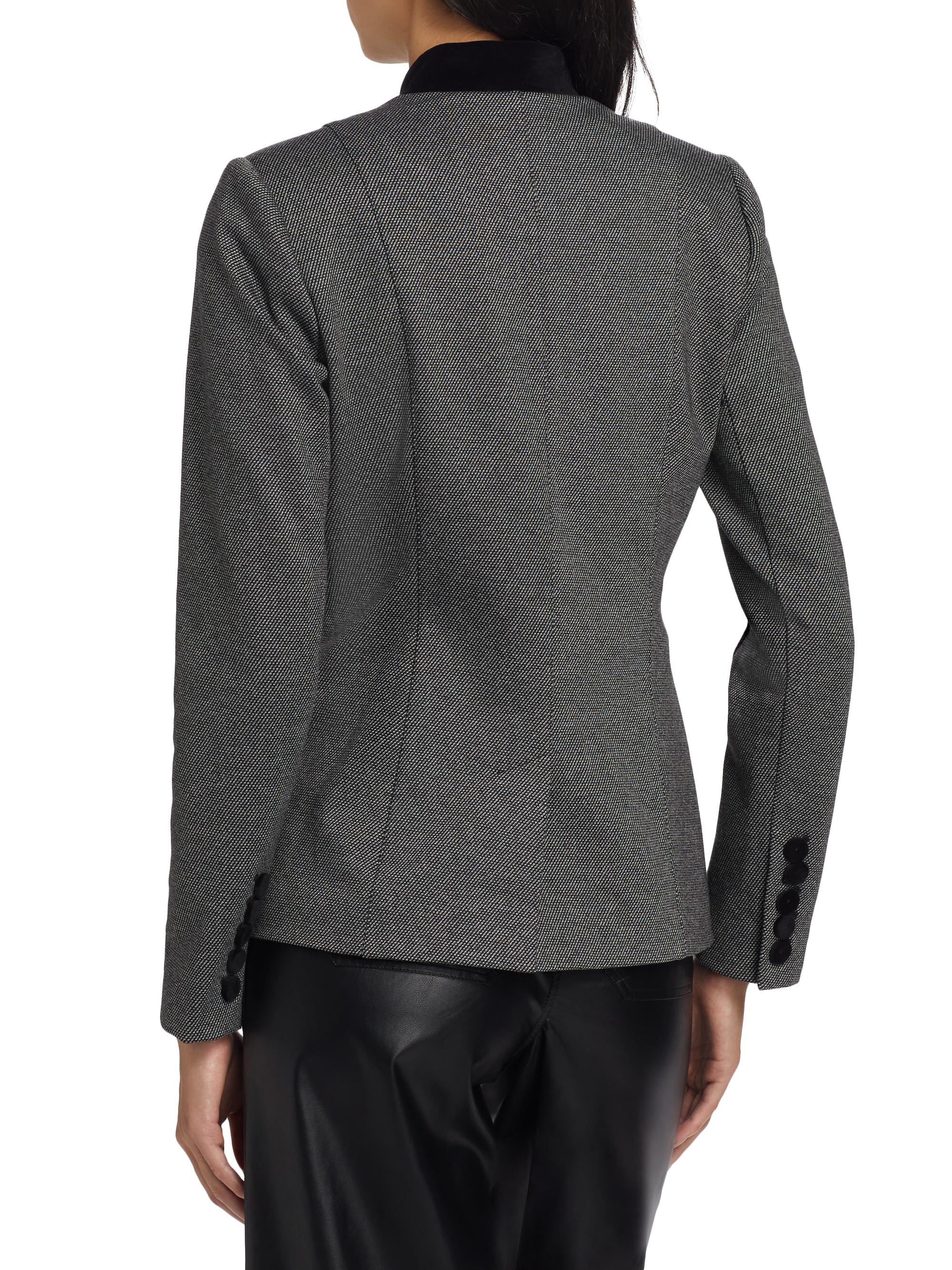 If Only Studio Velvet-Trim Military Blazer | Saks Fifth Avenue