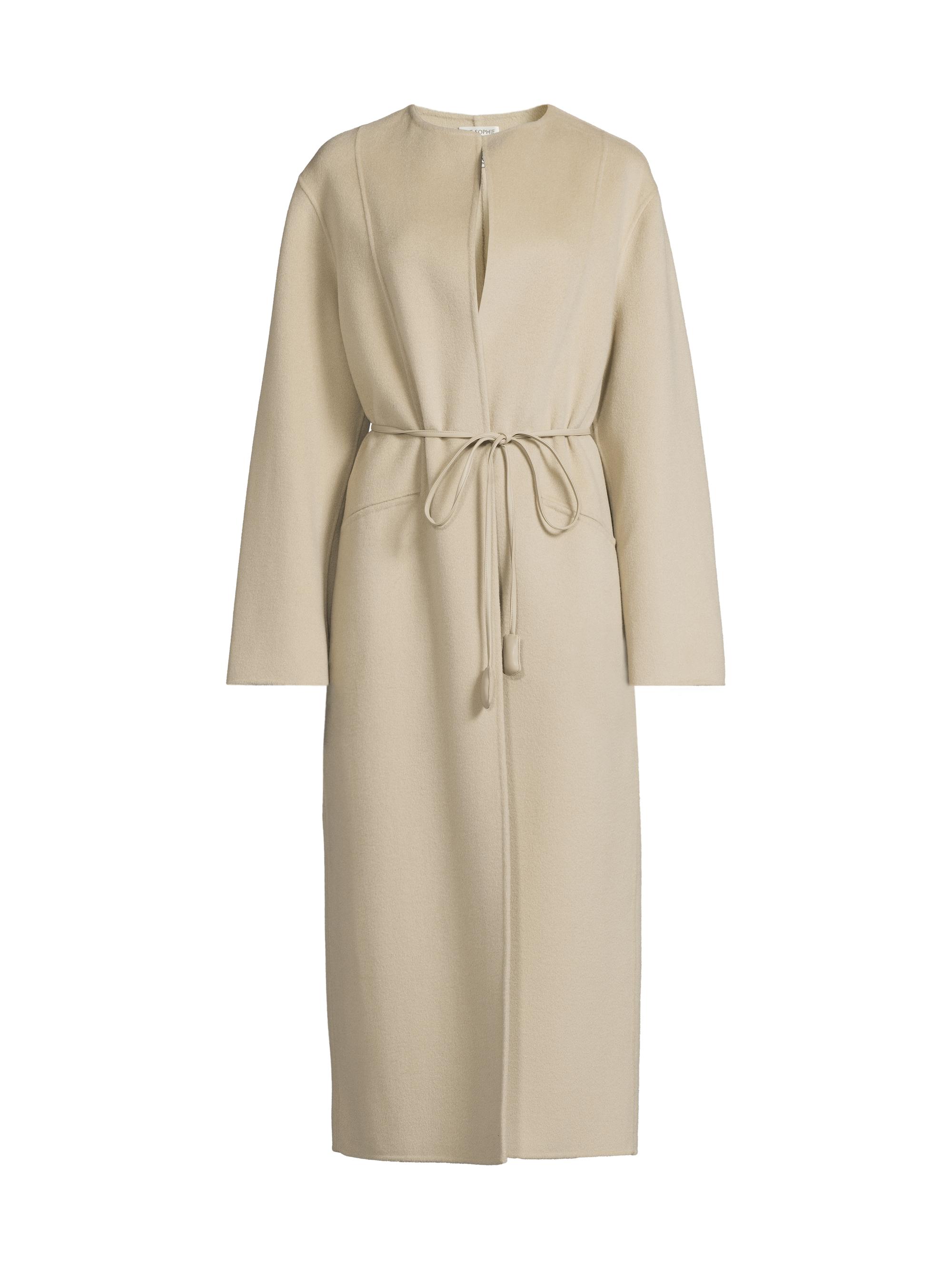 Rue Sophie Women's Mathe Tie Waist Coat - Sustained Grey