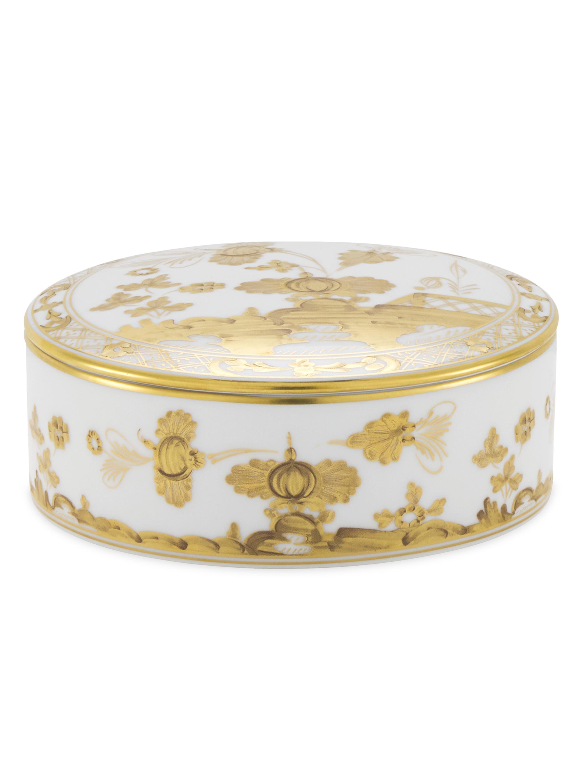 Ginori 1735 Tesori Oriente Italiano Round Lidded Box - White