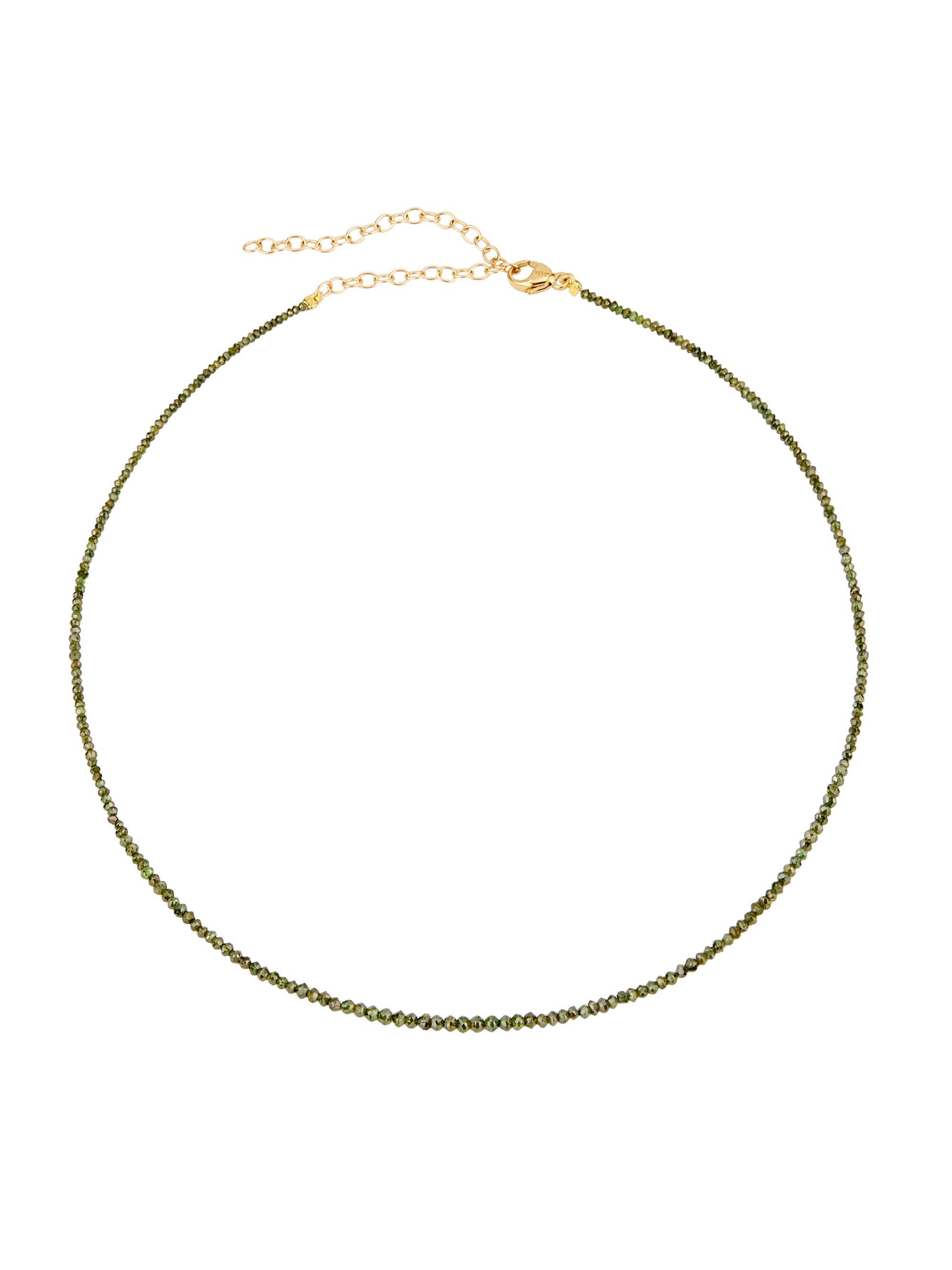 Jia Jia Women's Astral 14K Yellow Gold & 4.00 TCW Green Diamond Beaded Necklace - Green