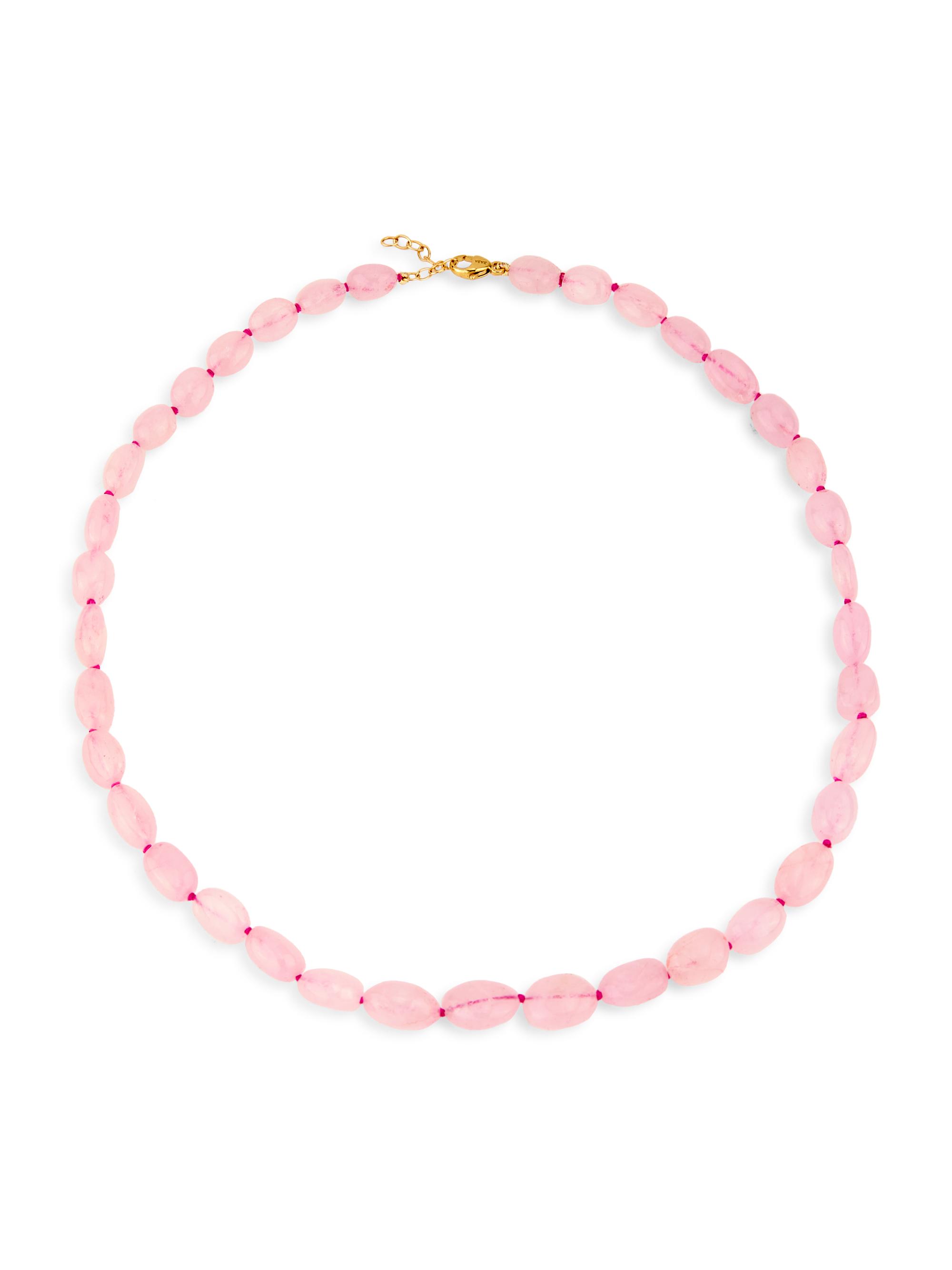 Jia Jia Women's Arizona 14K Yellow Gold & Morganite Beaded Necklace - Pink