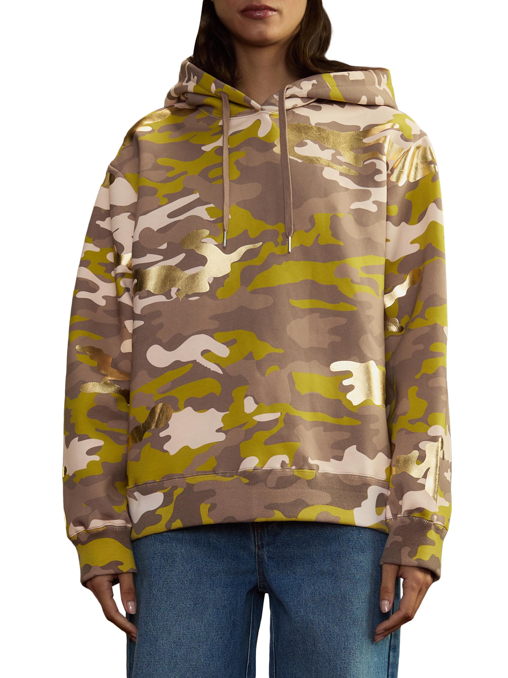 Cynthia Rowley Women's Camo Cotton-Blend Oversized Hoodie - Pink Camo