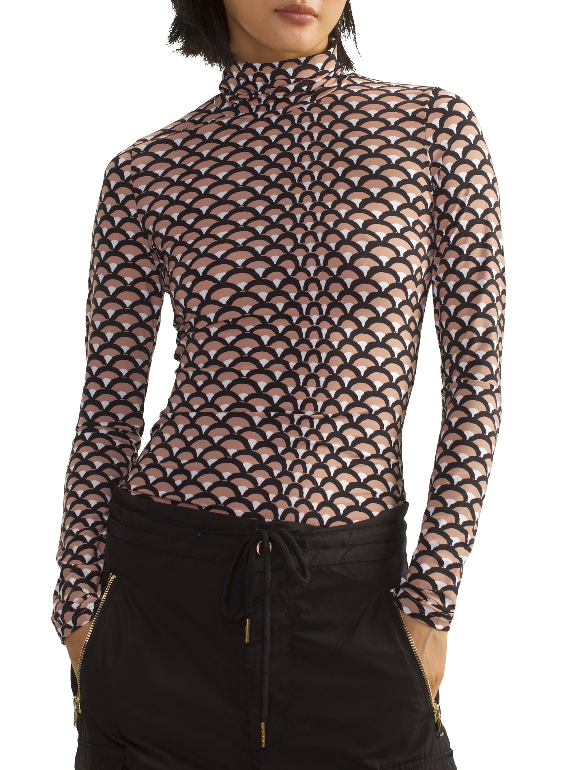 Cynthia Rowley Camouflage Turtleneck Top | Saks Fifth Avenue