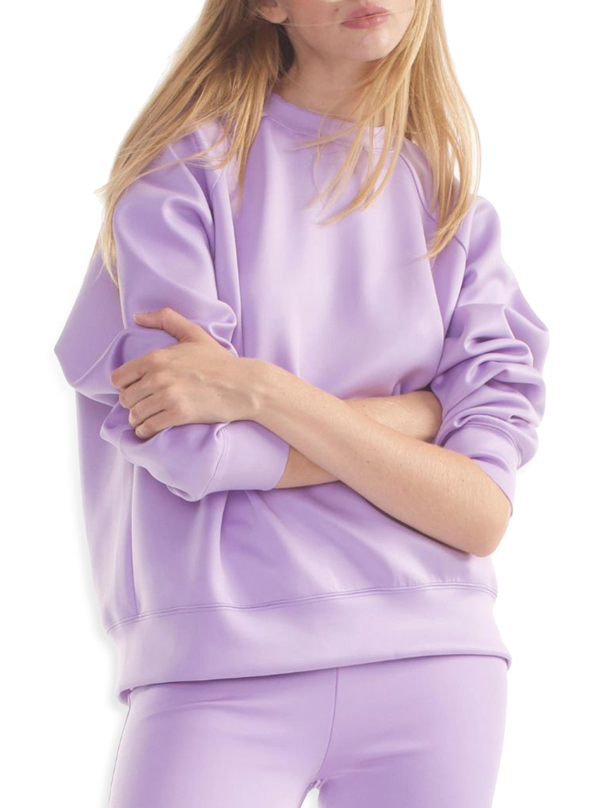 Cynthia Rowley Women's Crewneck Relaxed-Fit Sweatshirt - Lavender