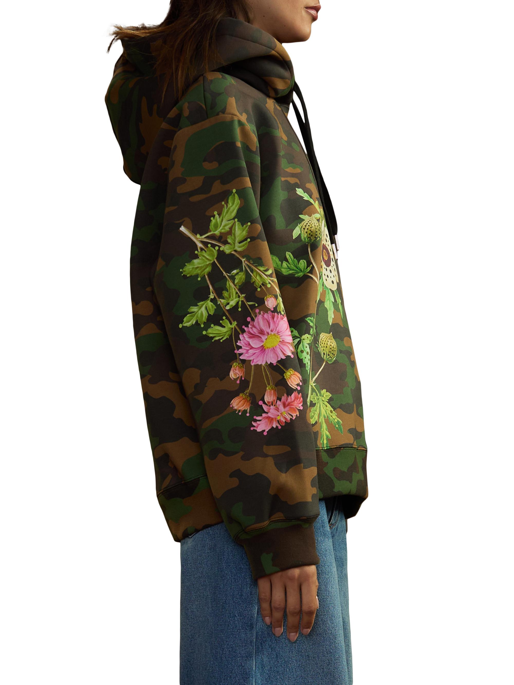 Cynthia Rowley Camo Floral Cotton-Blend Oversized Hoodie | Saks
