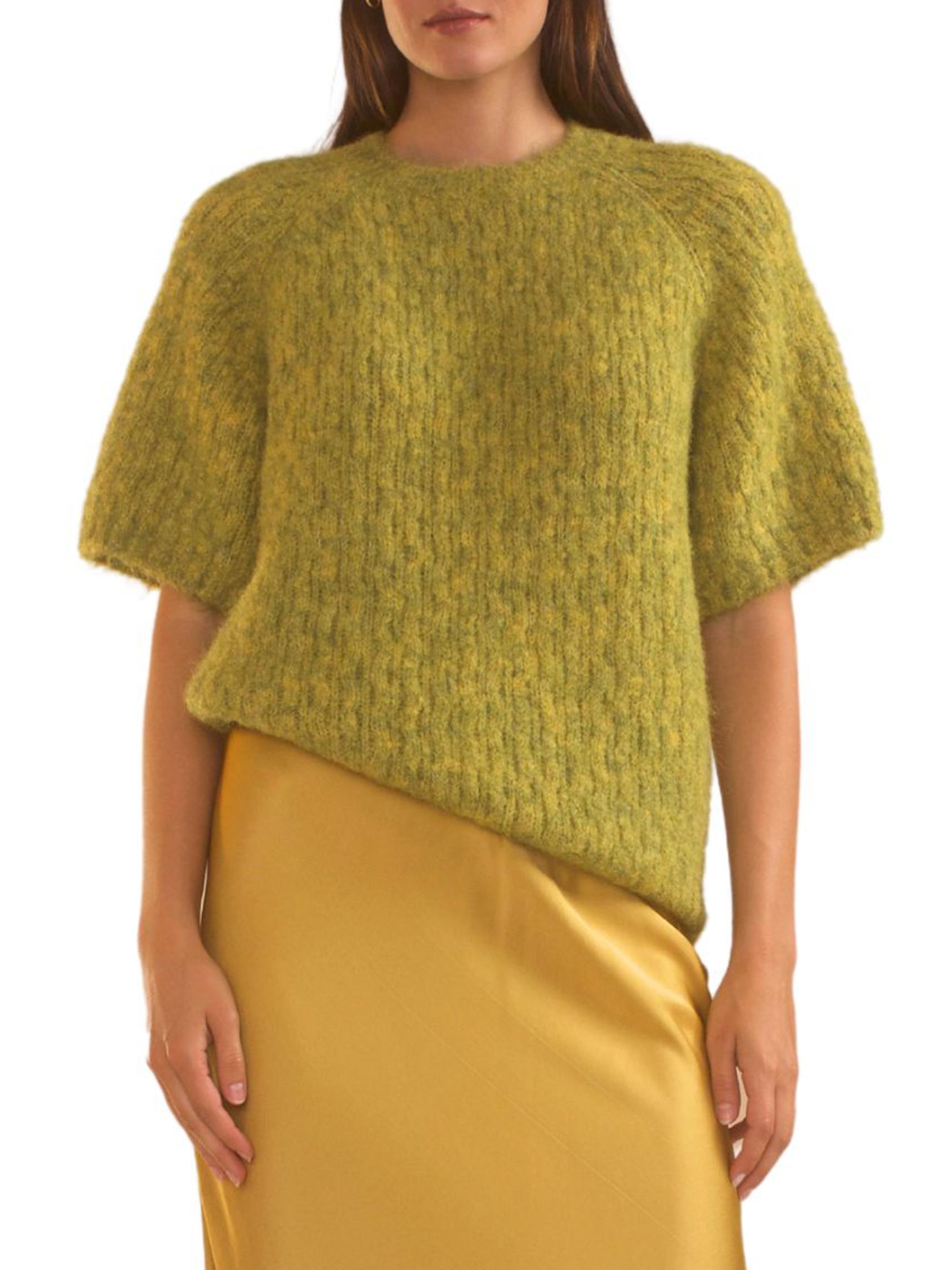 Cynthia Rowley Women's Cotton Short-Sleeve Sweater - Lavender