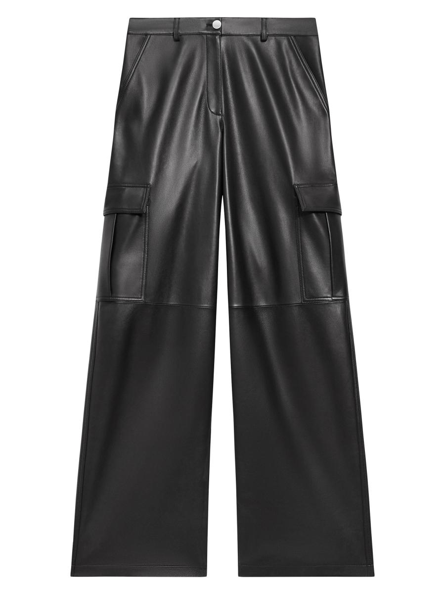Theory Leather Straight-Leg Cargo Pants | Saks Fifth Avenue