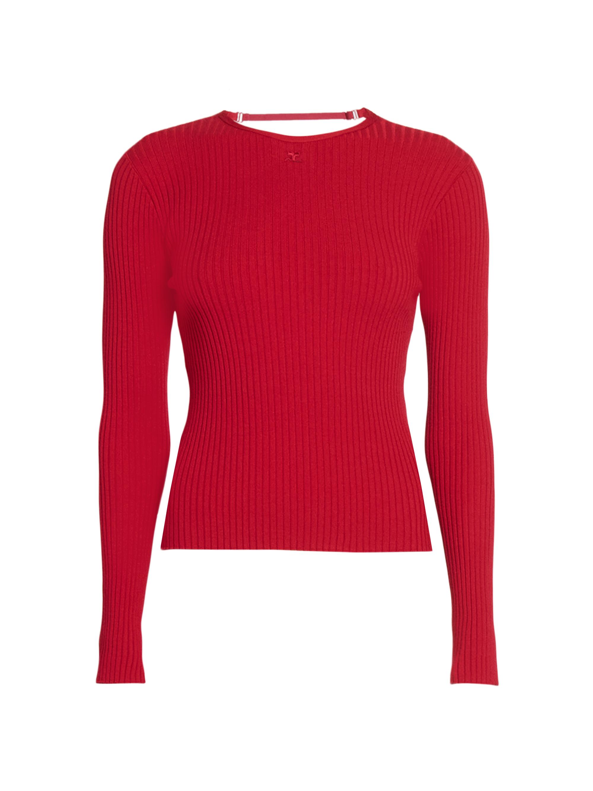 Courreges Twist Rib-Knit Sweater | Saks Fifth Avenue