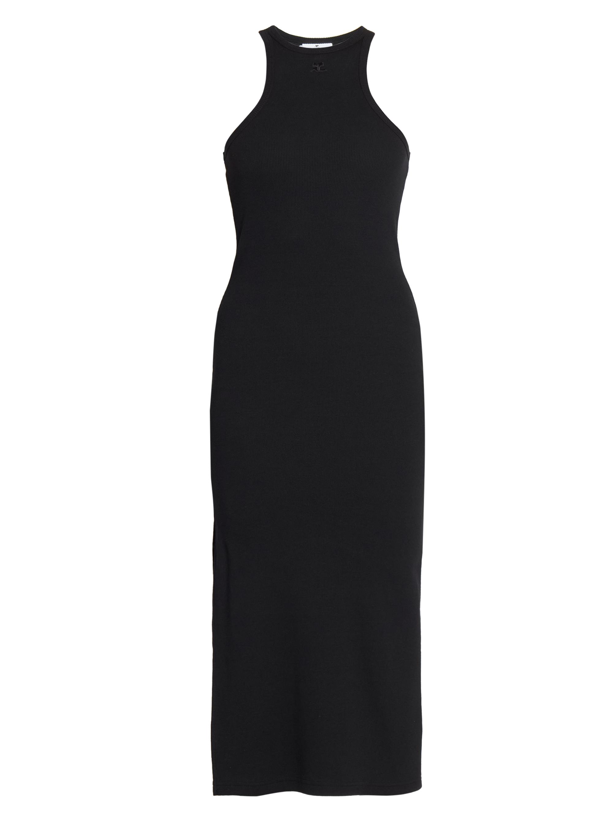 Courreges Women's Scuba 90s Rib-Knit Midi Dress - Black