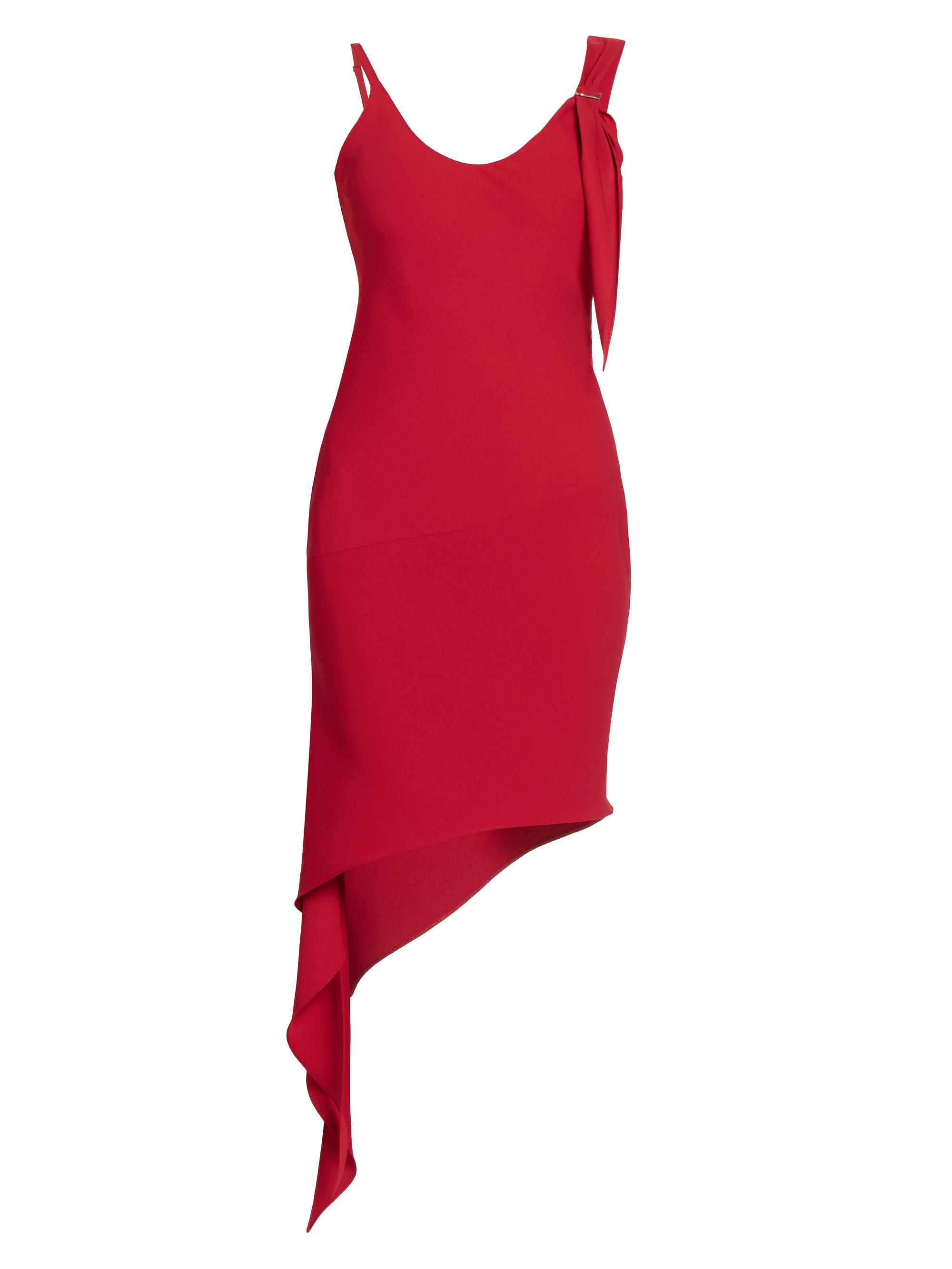 Courrèges Women's Crepe Asymmetric dress - Ruby