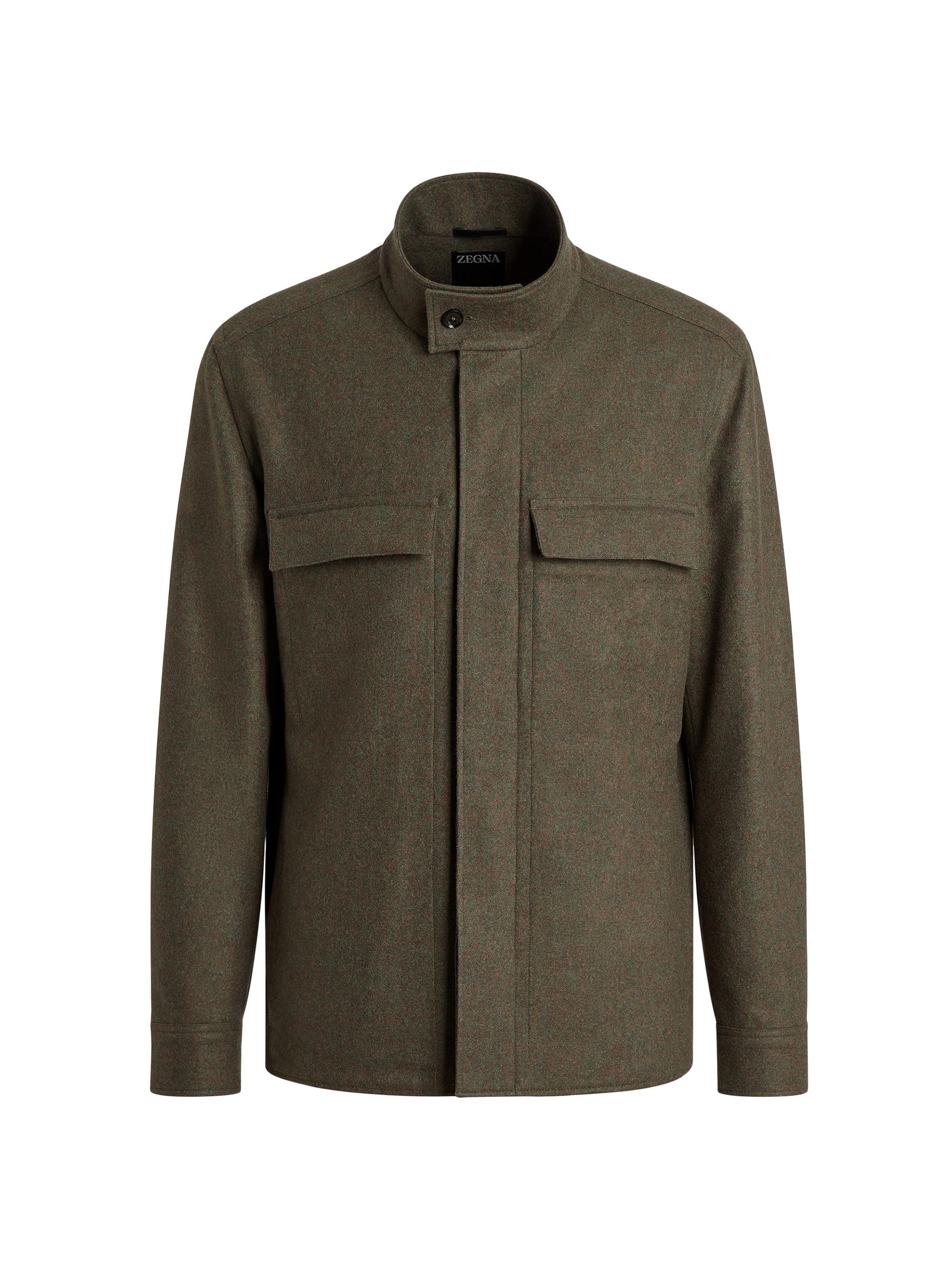 ZEGNA Men's Oasi Cashmere Overshirt - Khaki