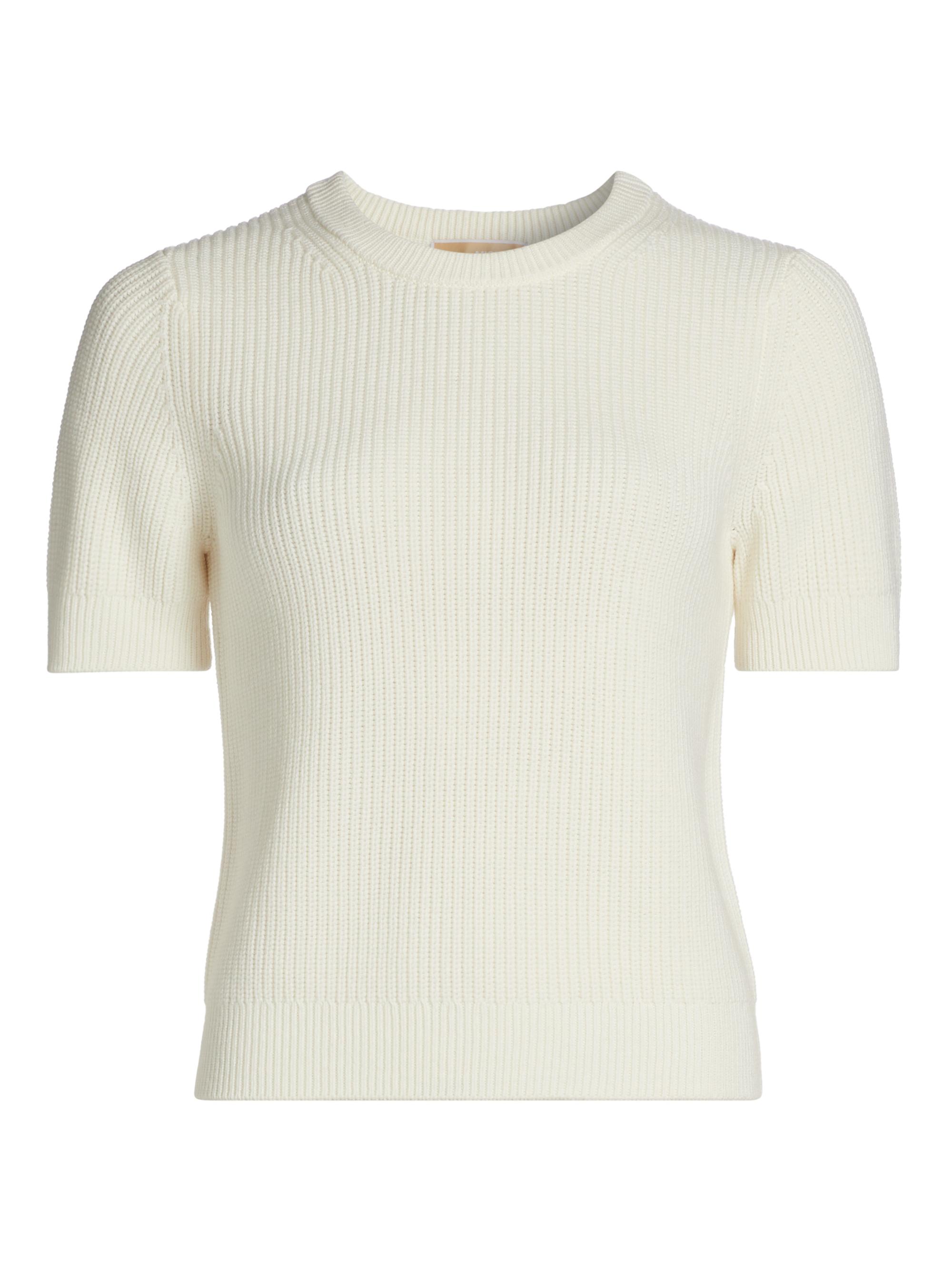 MICHAEL Michael Kors Short-Sleeve Shaker Sweater | Saks Fifth Avenue