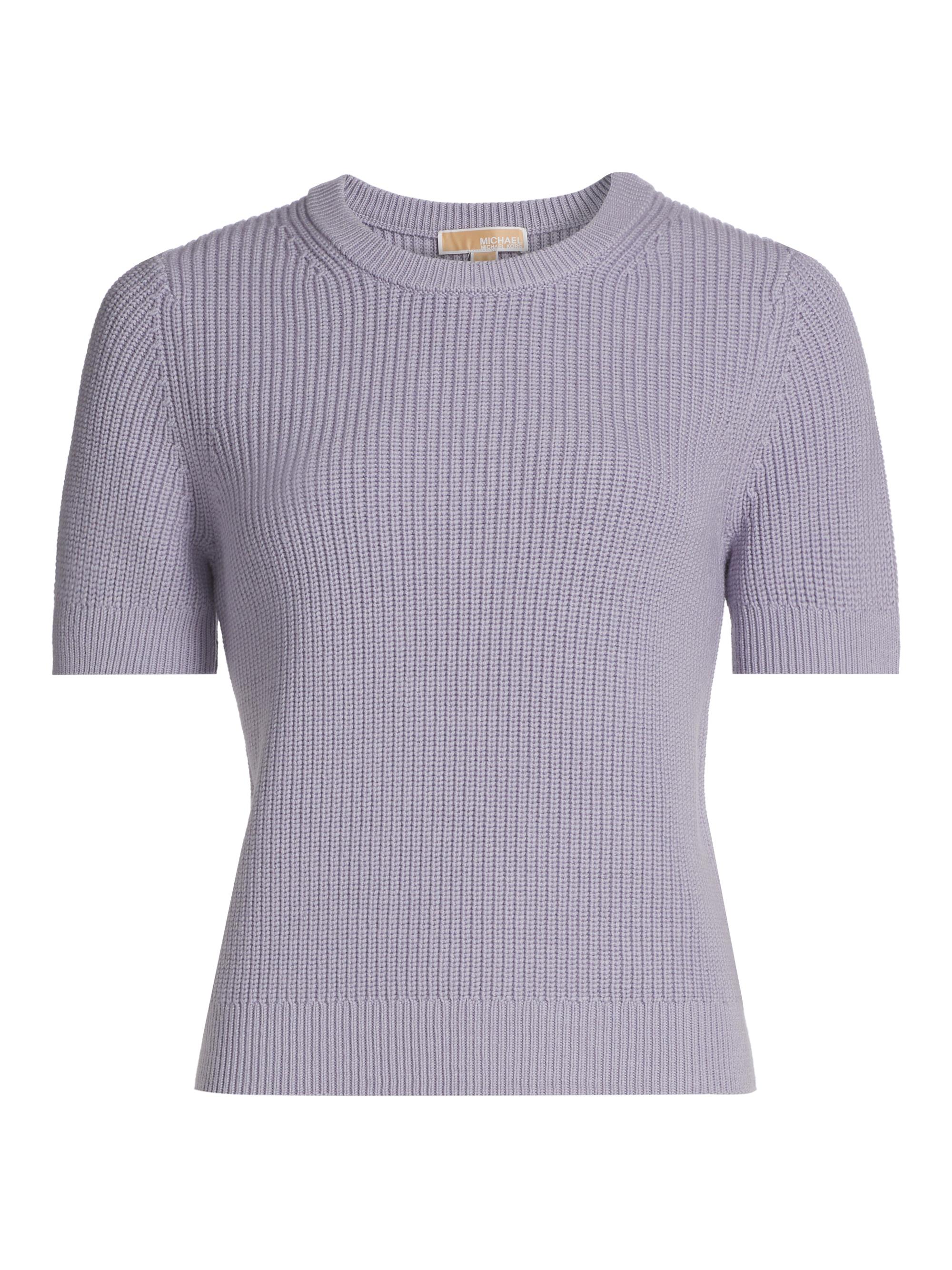 MICHAEL Michael Kors Women's Short-Sleeve Shaker Sweater - Sweet Lilac