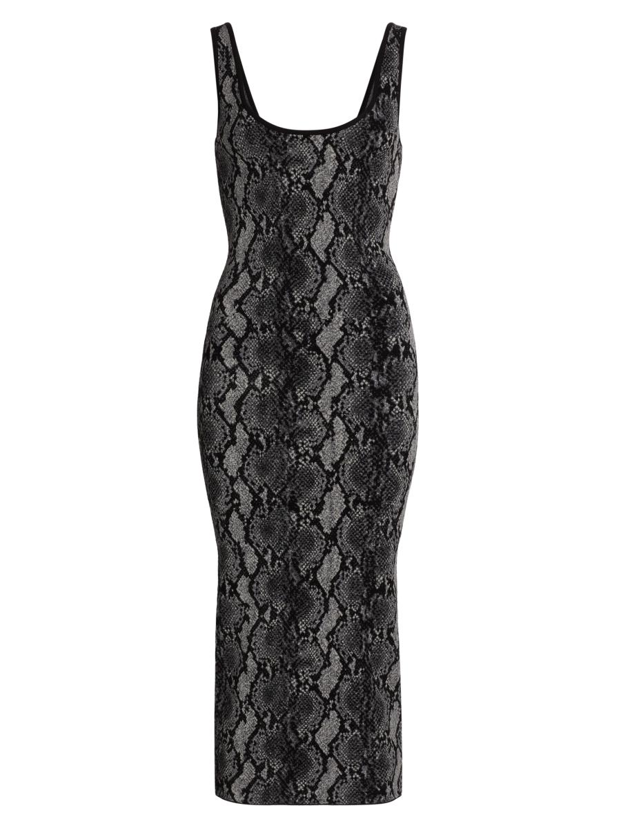 ワンピース Michael Michael Kors SNAKE PRINT MINI DRESS Snake Print Georgette Ruffle Mini Dress | Michael Kors [US]