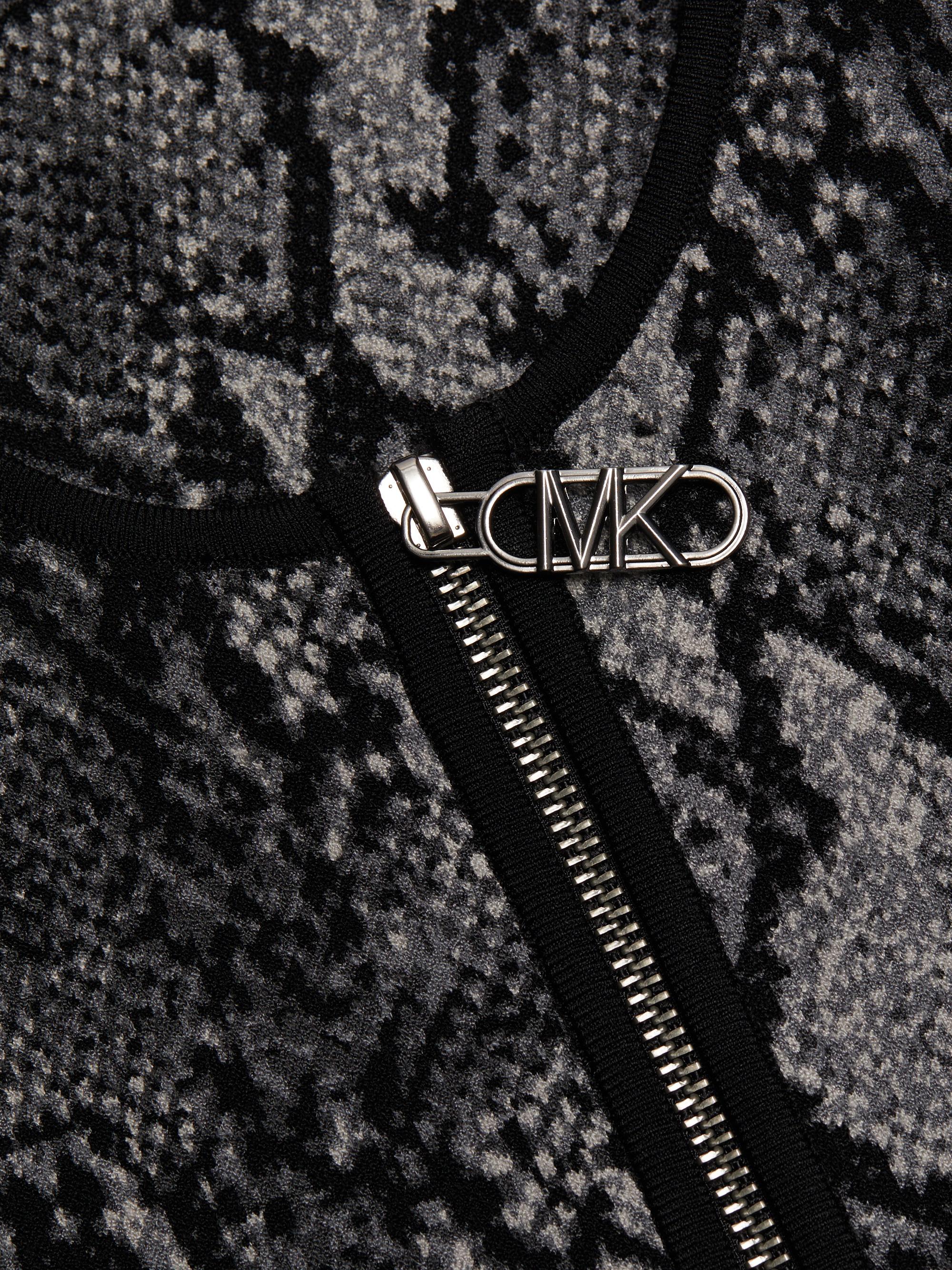 MICHAEL Michael Kors Snake Jacquard Scoopneck Midi-Dress Saks