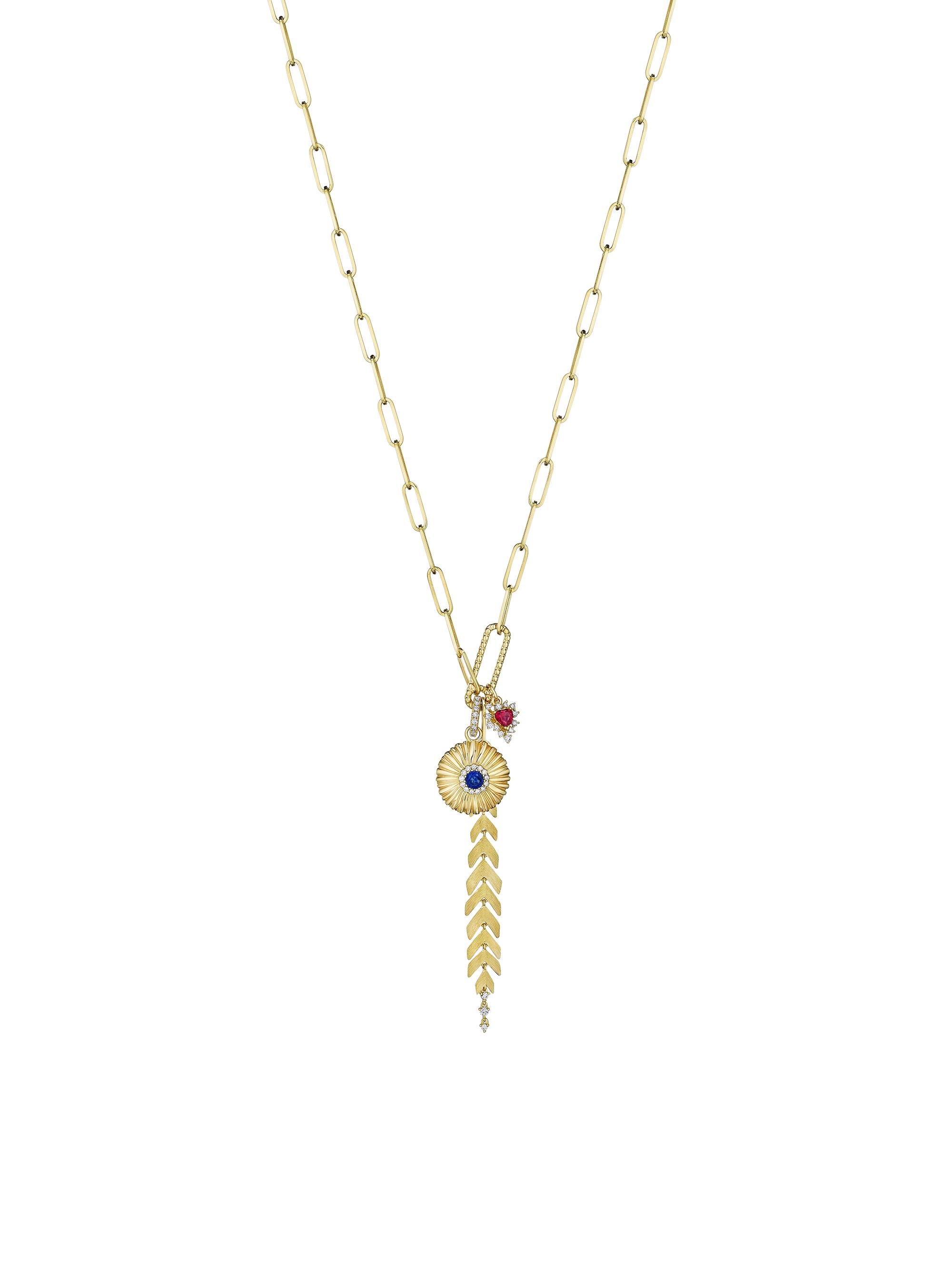 Hueb Women's Penka 18K Yellow Gold, 0.35 TCW Diamond & Multi-Stone Pendant Necklace - Yellow Gold