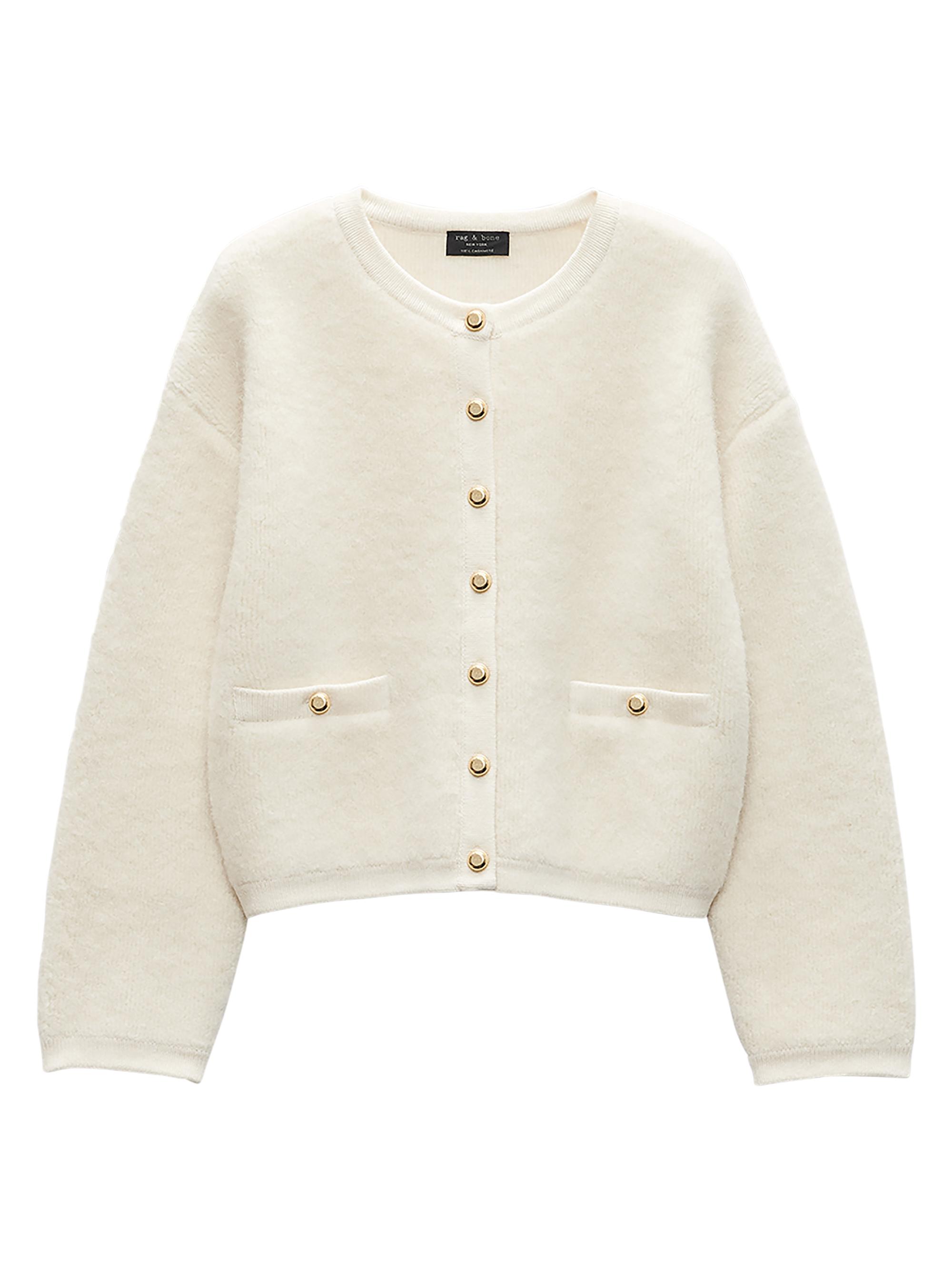 ヘヨン　apple pie knit / white Elsa Cable Cardigan