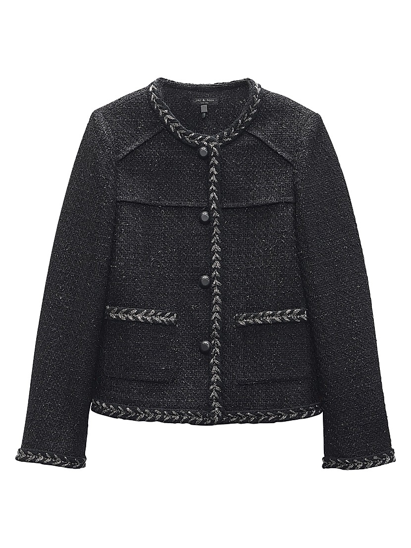 Shop rag & bone Mirabelle Tweed Button-Up Jacket | Saks Shop rag & bone Mirabelle Tweed Button-Up Jacket | Saks