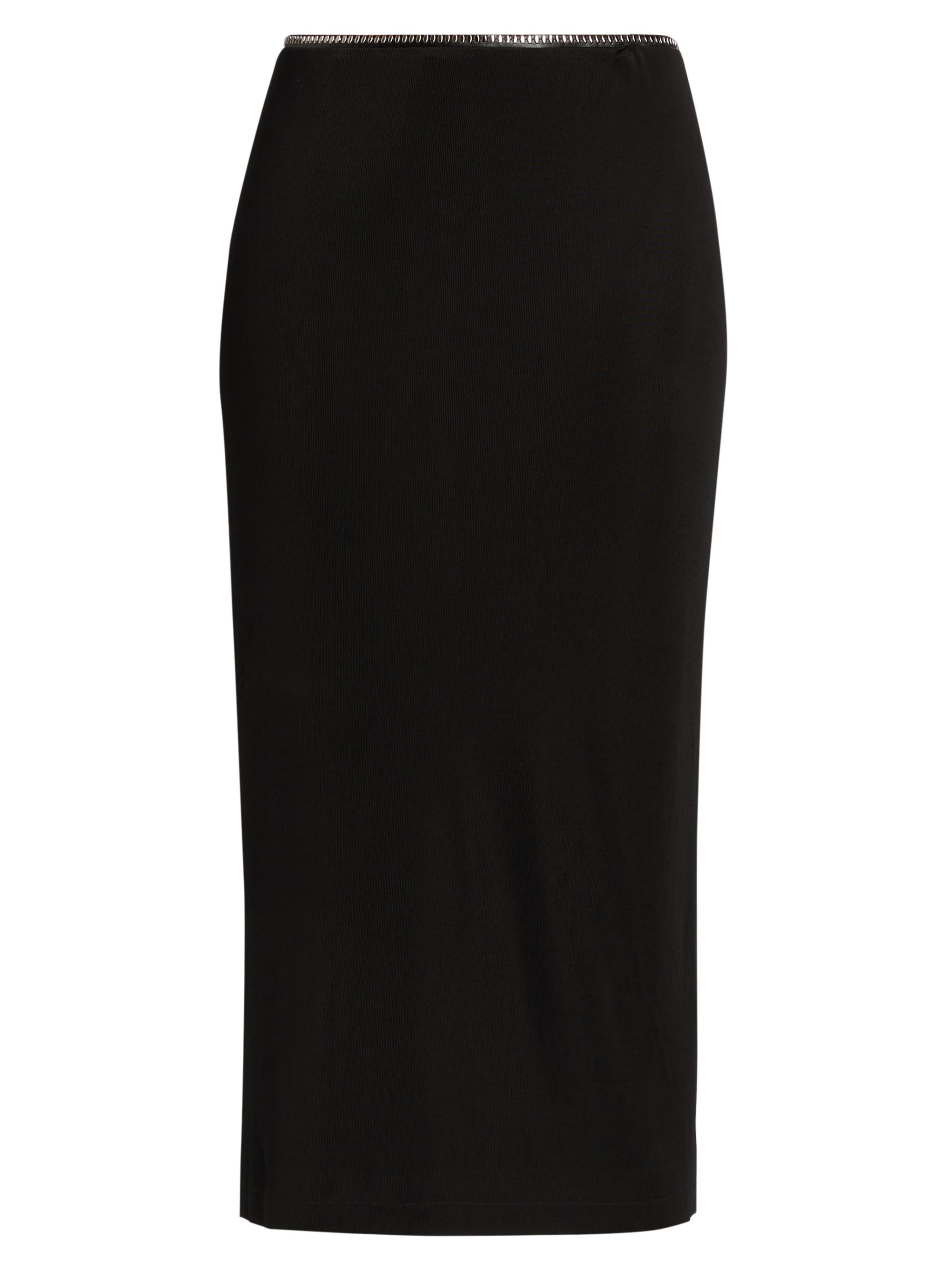 rag & bone Women's Gwenyth Embellished Midi-Skirt - Black