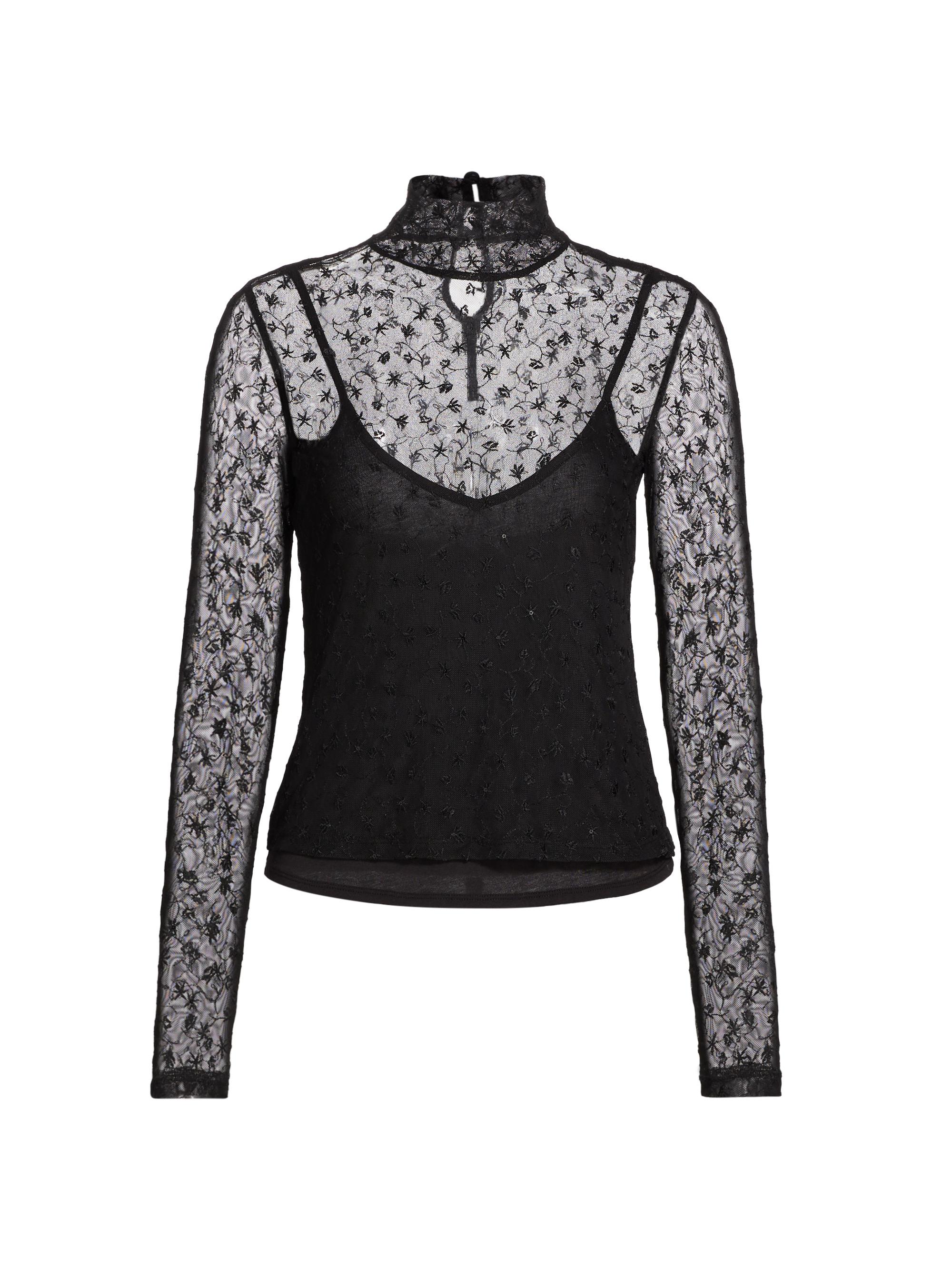 Nonchalant Label Mary Lace High-Neck Top | Saks Fifth Avenue