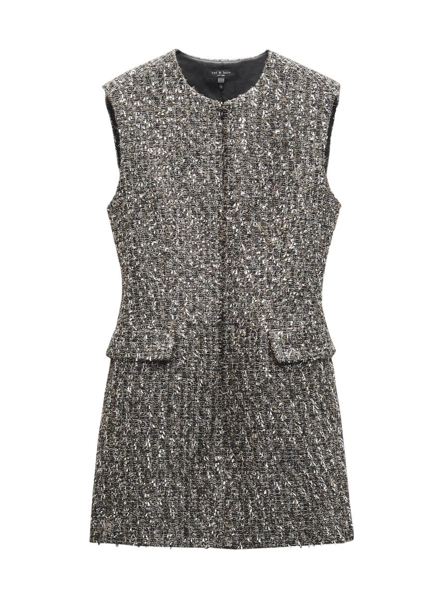 Rag & Bone Women's Tina Linton Wool-blend Sleeveless Minidress In Multi