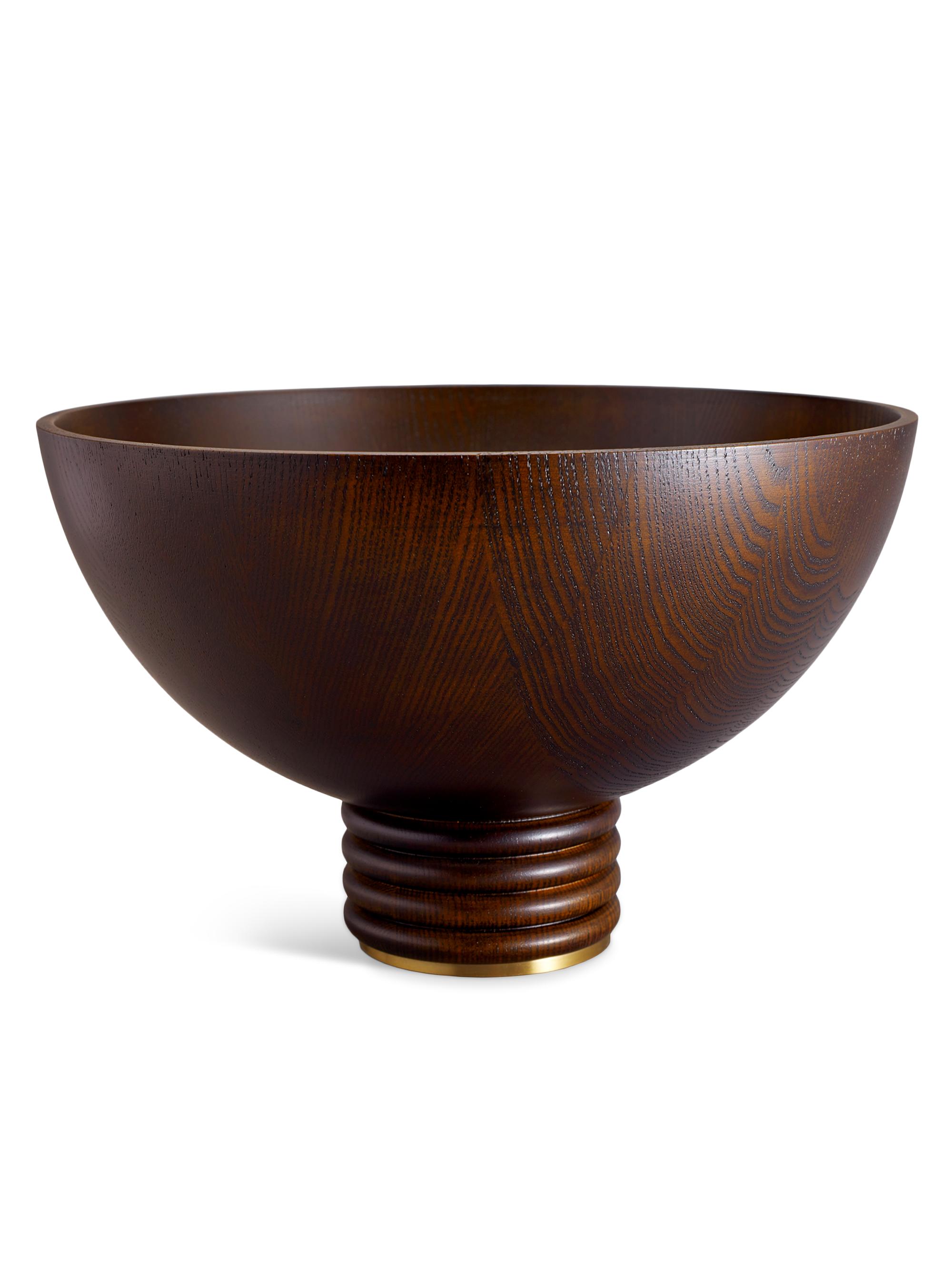 L'Objet Atelier Alhambra Wooden Bowl - Smoked Ash Small