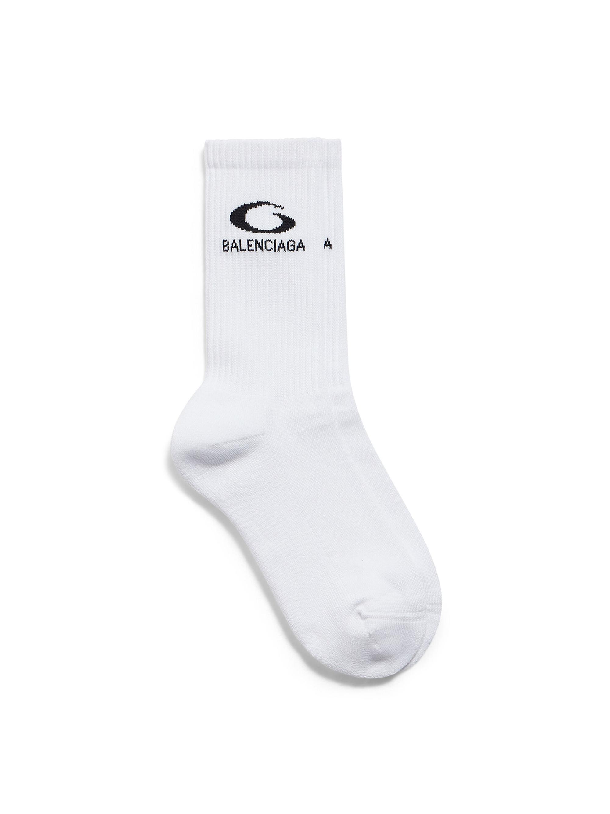 Balenciaga Men's Loop Sports Icon Socks - White