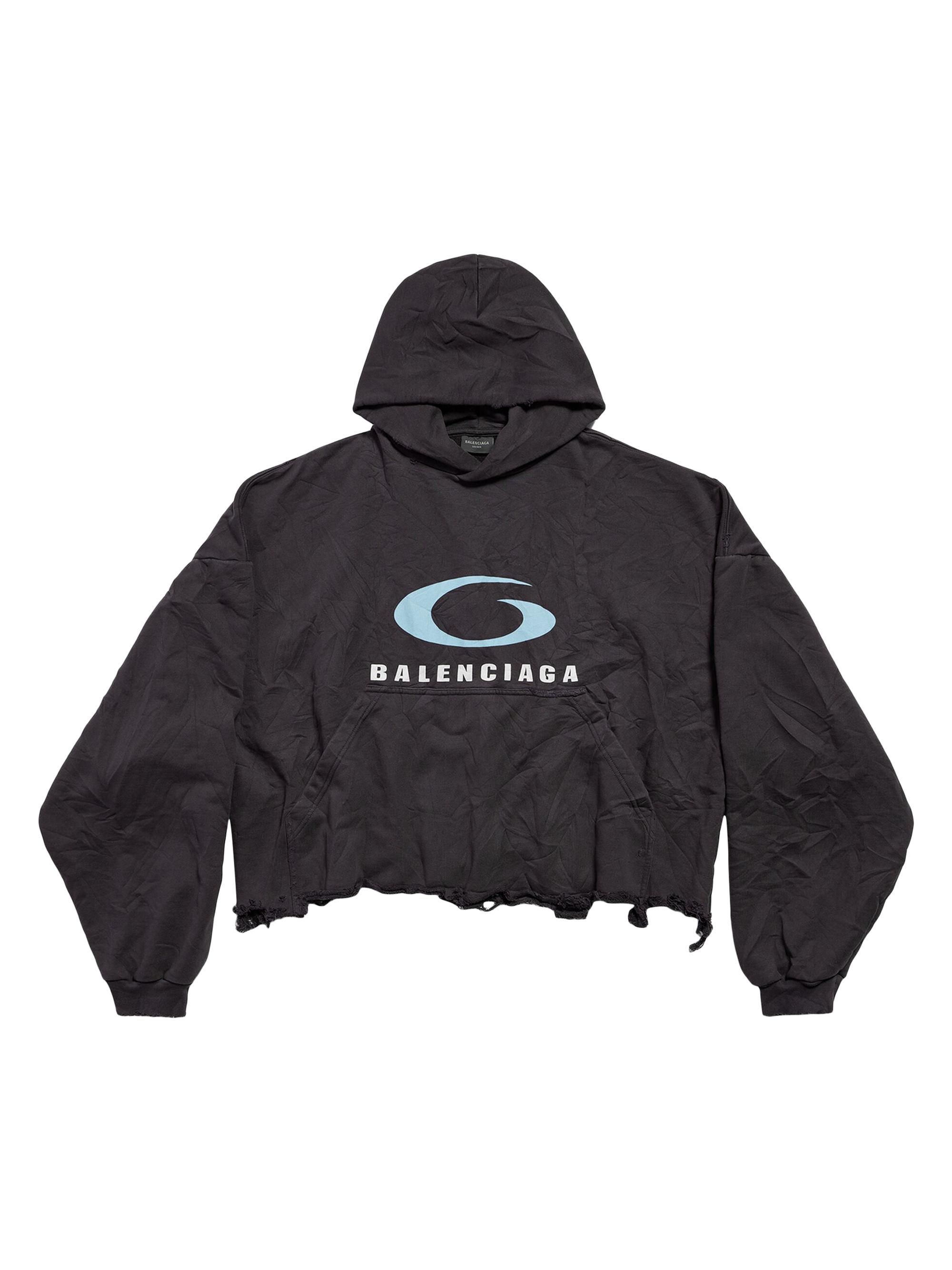 Balenciaga Loop Sports Icon Cropped Hoodie | Saks Fifth Avenue