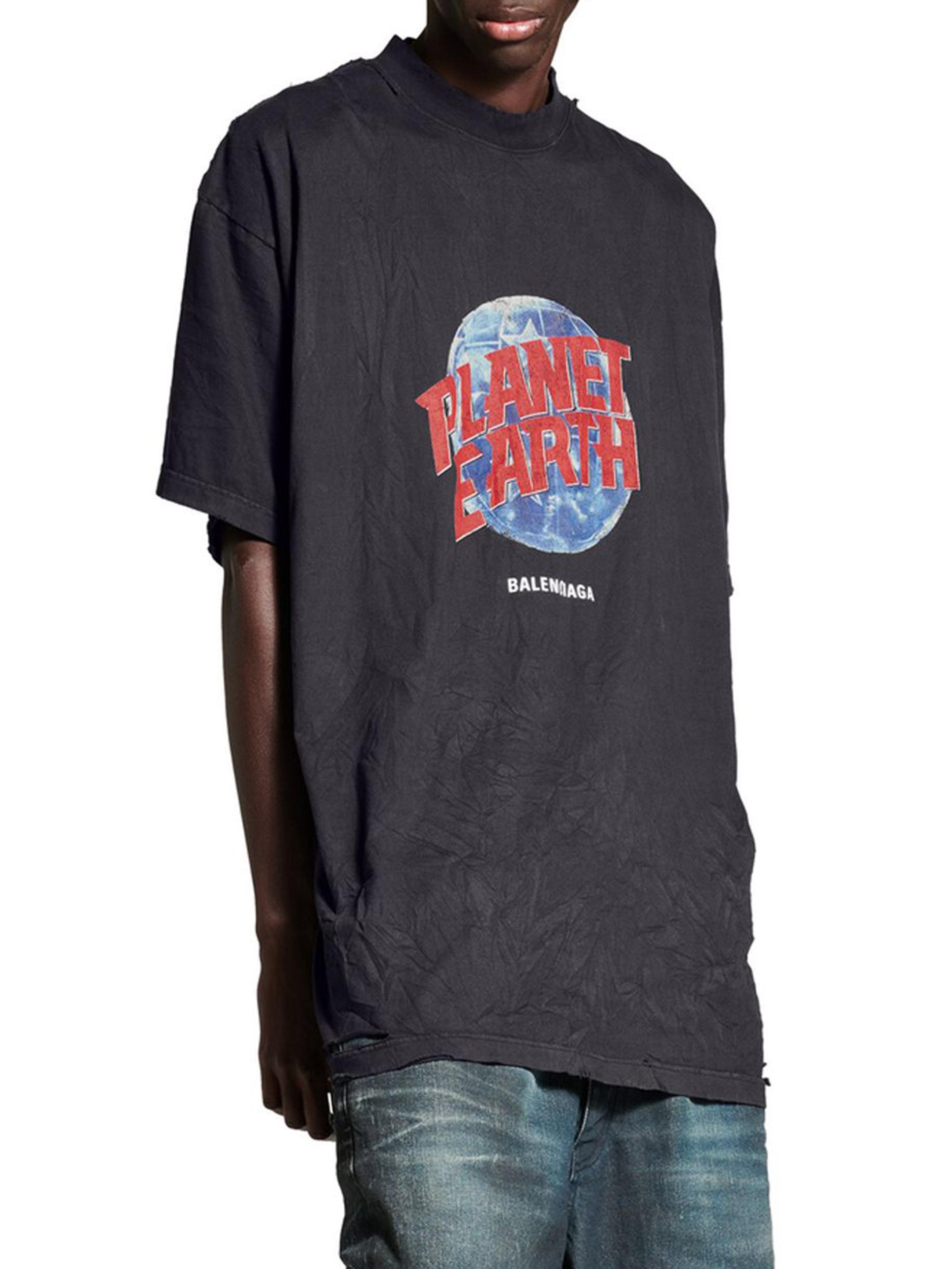 Balenciaga Planet Earth T-Shirt Oversized | Saks Fifth Avenue