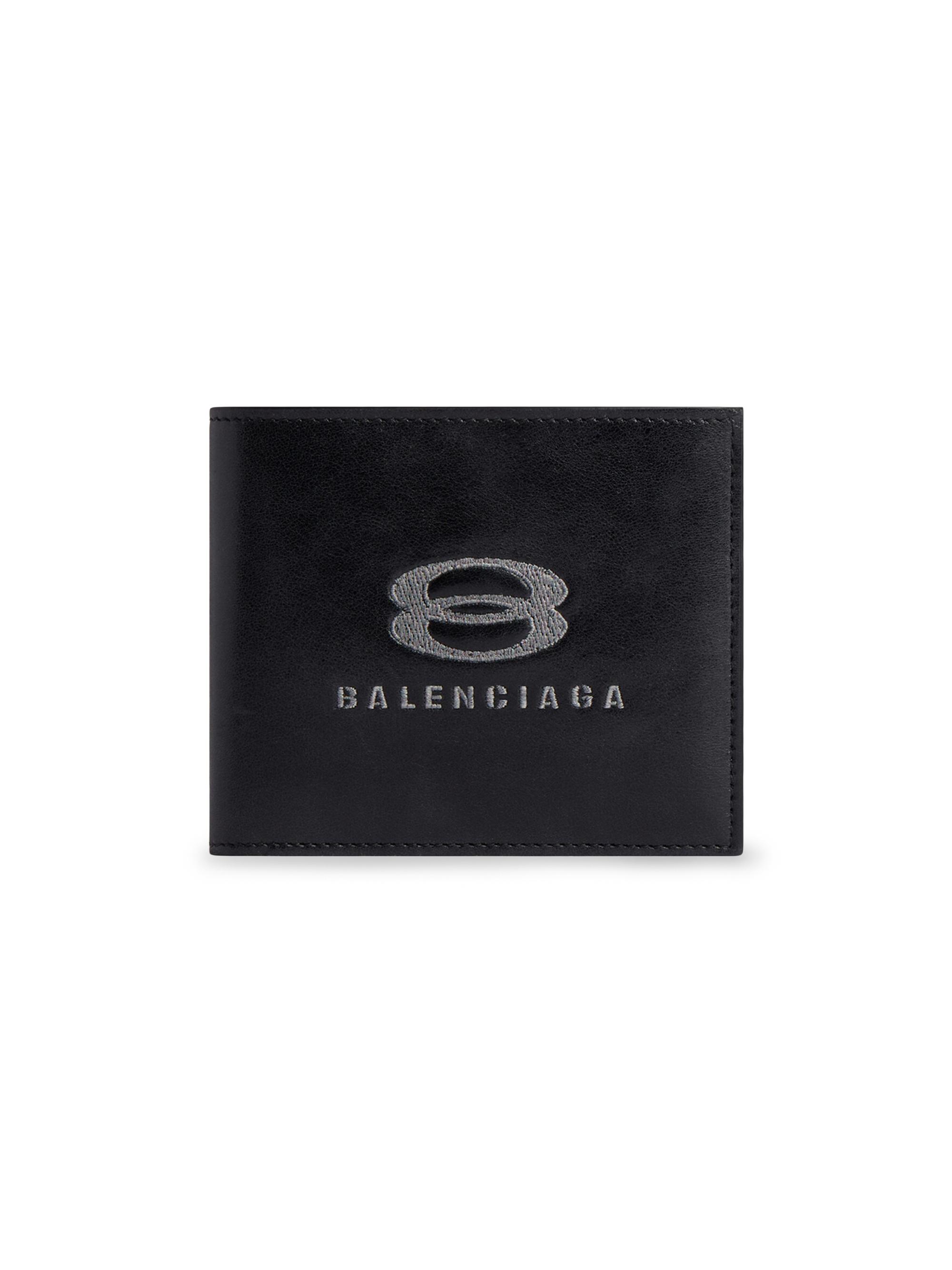 Balenciaga Men's Unity Square Folded Wallet - Black