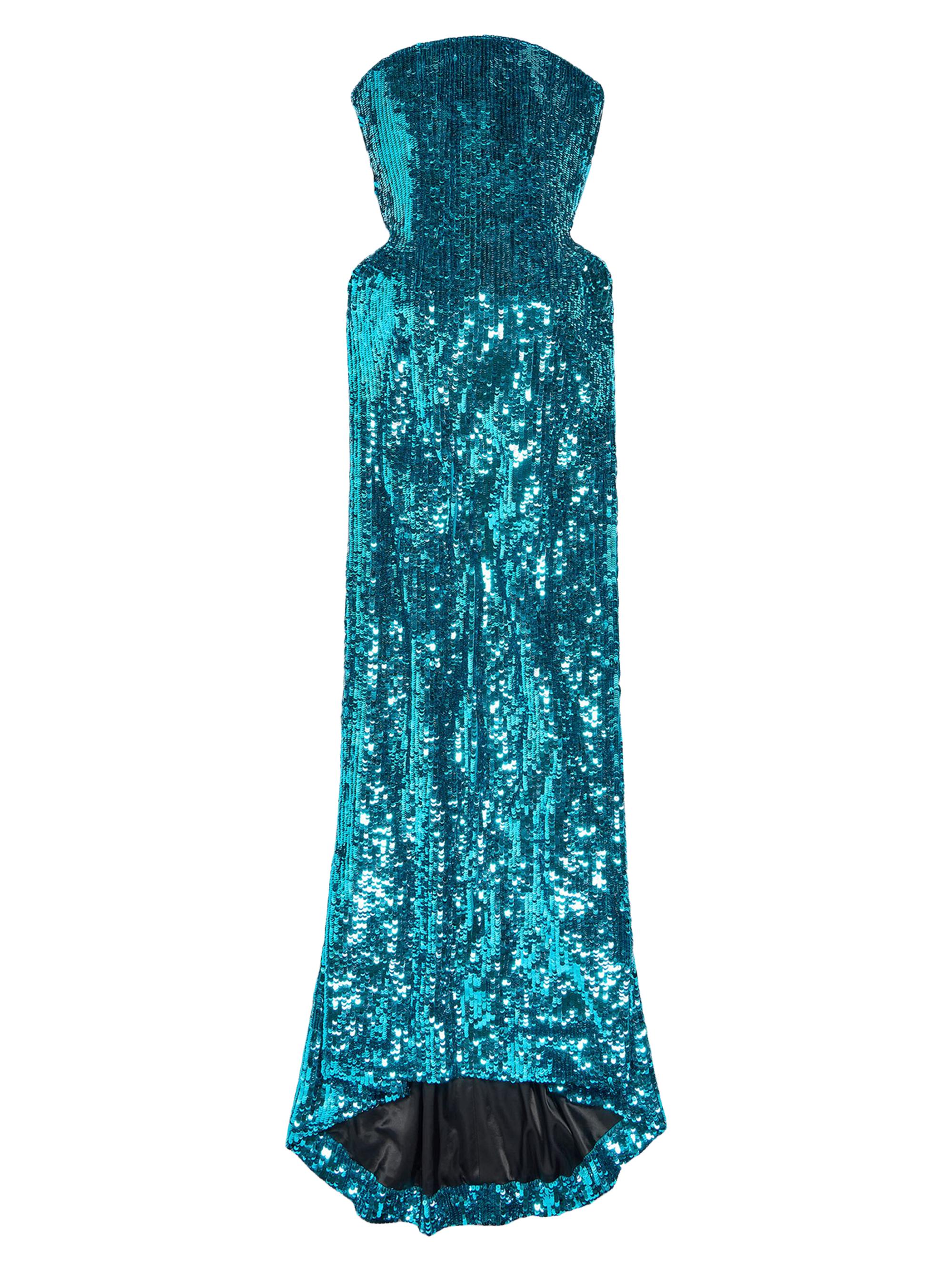 Balenciaga Women's Bustier Gown - Turquoise