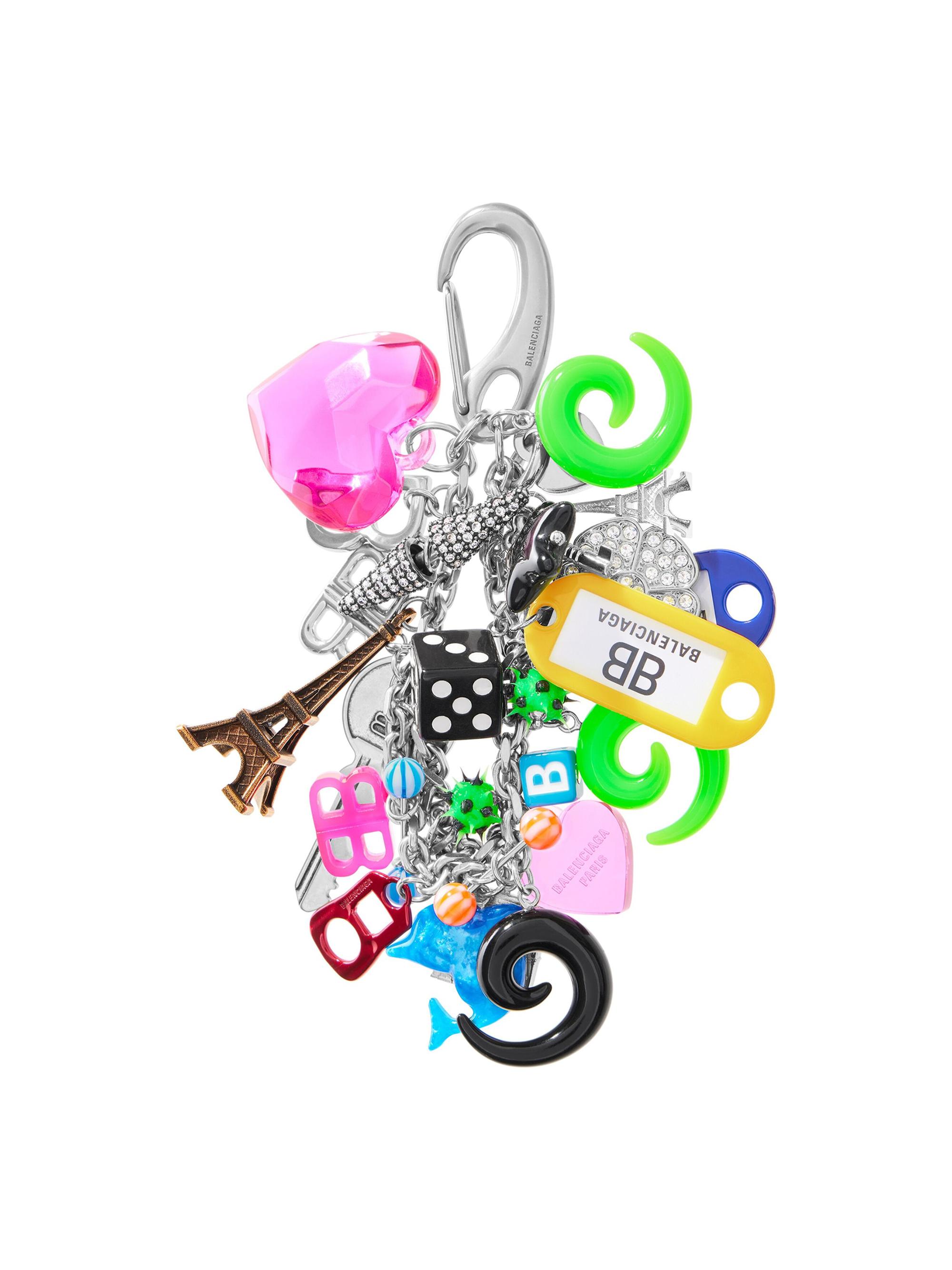 Balenciaga Men's Pigalle Collector Bag Charm/Keychain - Silver