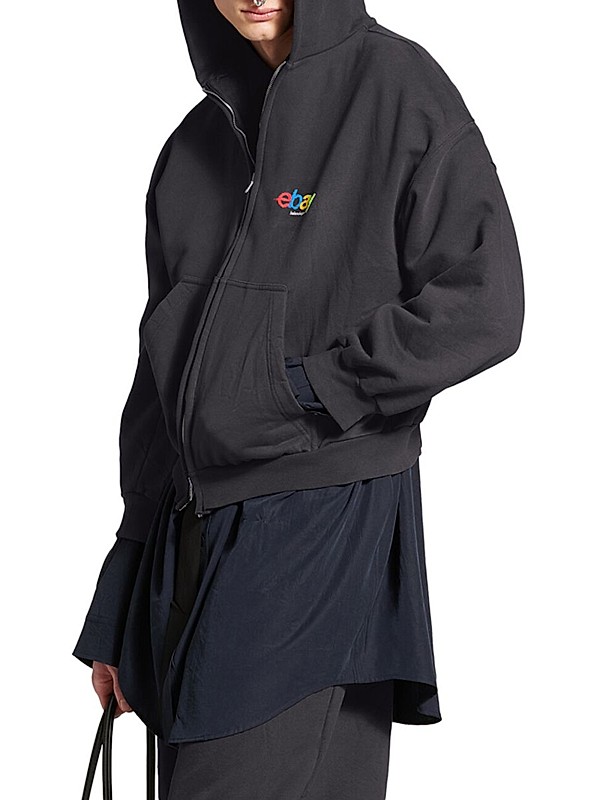 Shop Balenciaga Ebay Zip-Up Hoodie Regular Fit | Saks Fifth Shop Balenciaga Ebay Zip-Up Hoodie Regular Fit | Saks Fifth