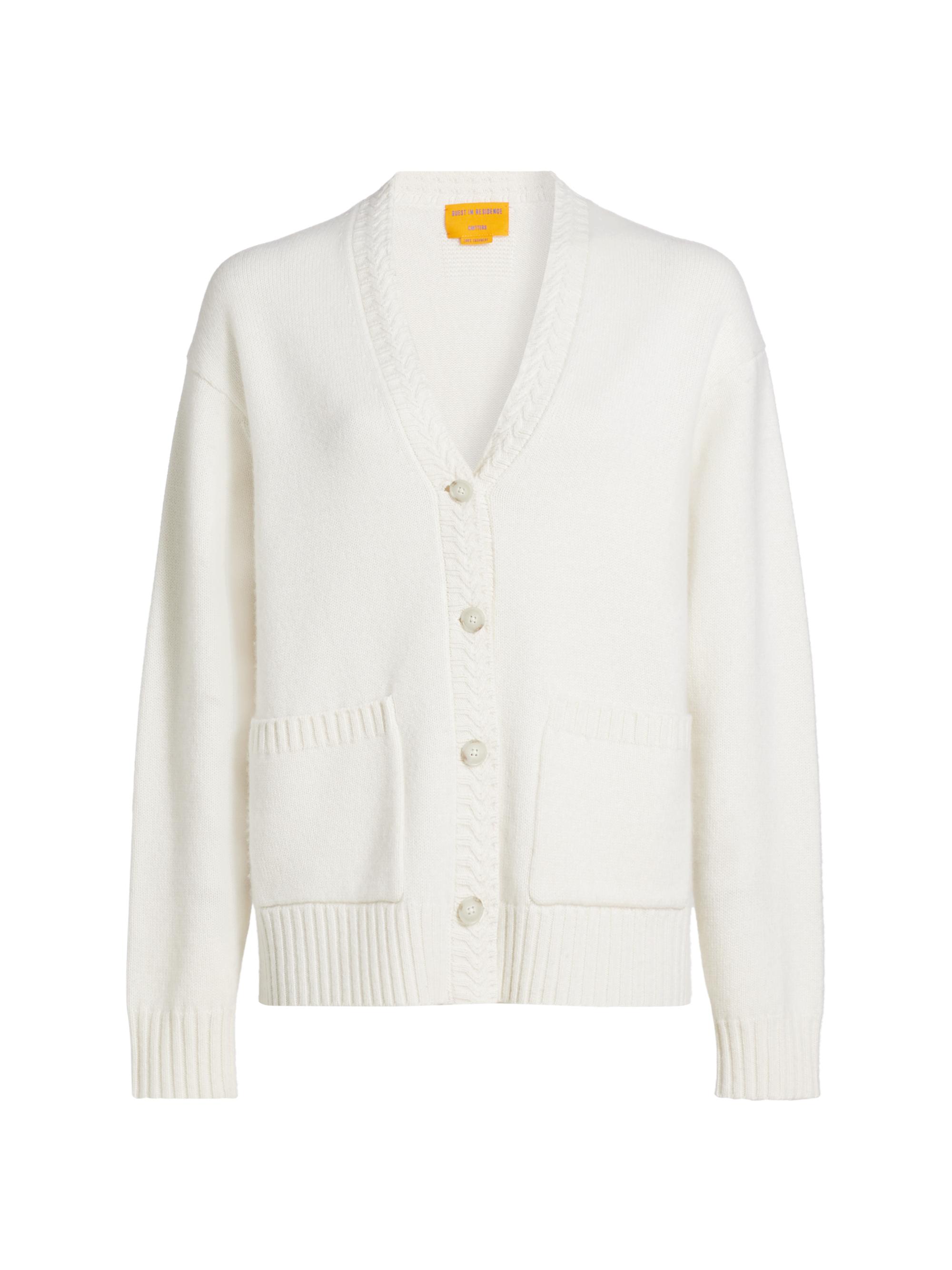 Guest in Residence Women's Cashmere V-Neck Cardigan - Cream