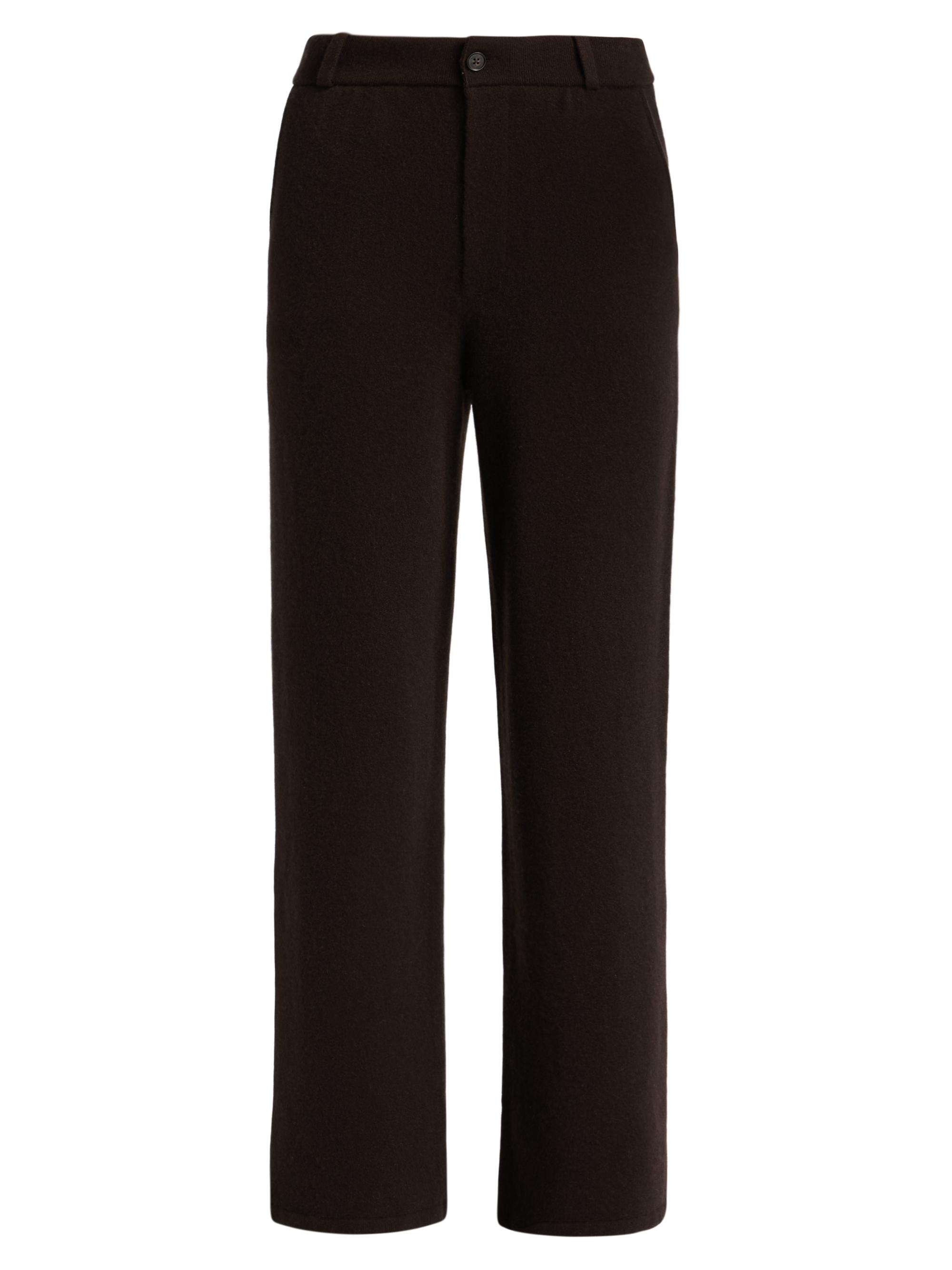 Guest in Residence Women's Cashmere Tailored Wide-Leg Pants - Burnt Cocoa
