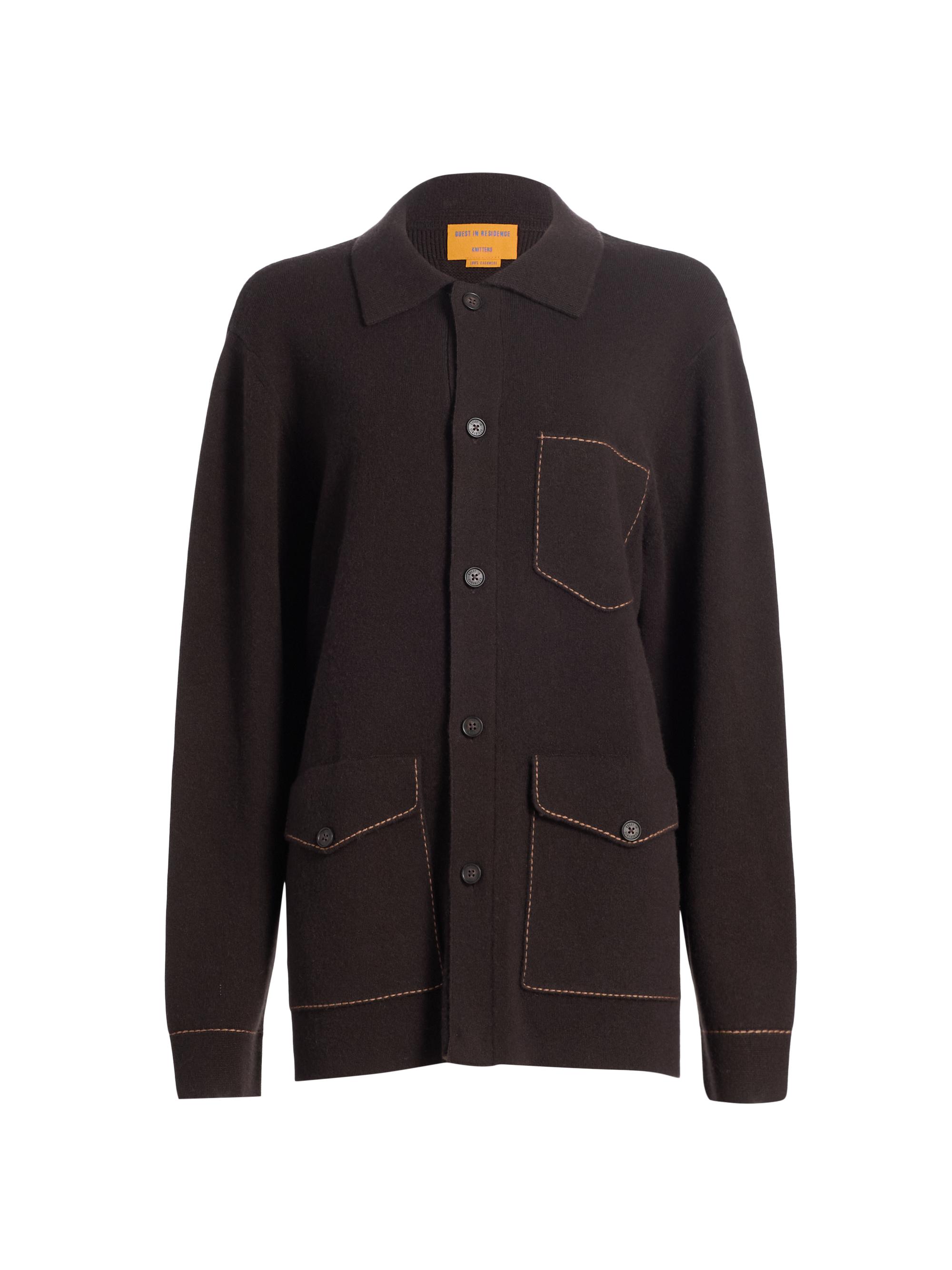 Guest in Residence Women's Industry Cashmere Shirt-Jacket - Burnt Cocoa Almond