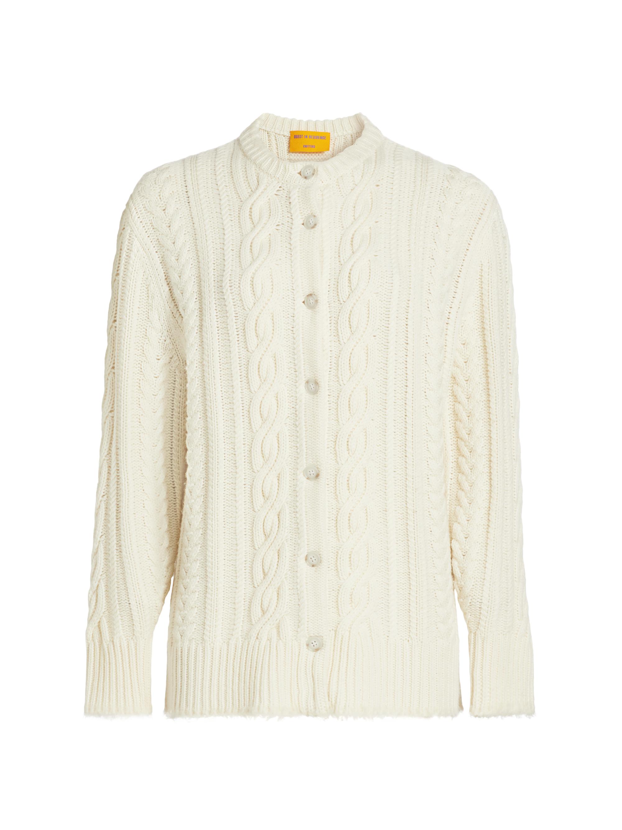 Guest in Residence Women's Rossella Cable-Knit Cardigan - Cream