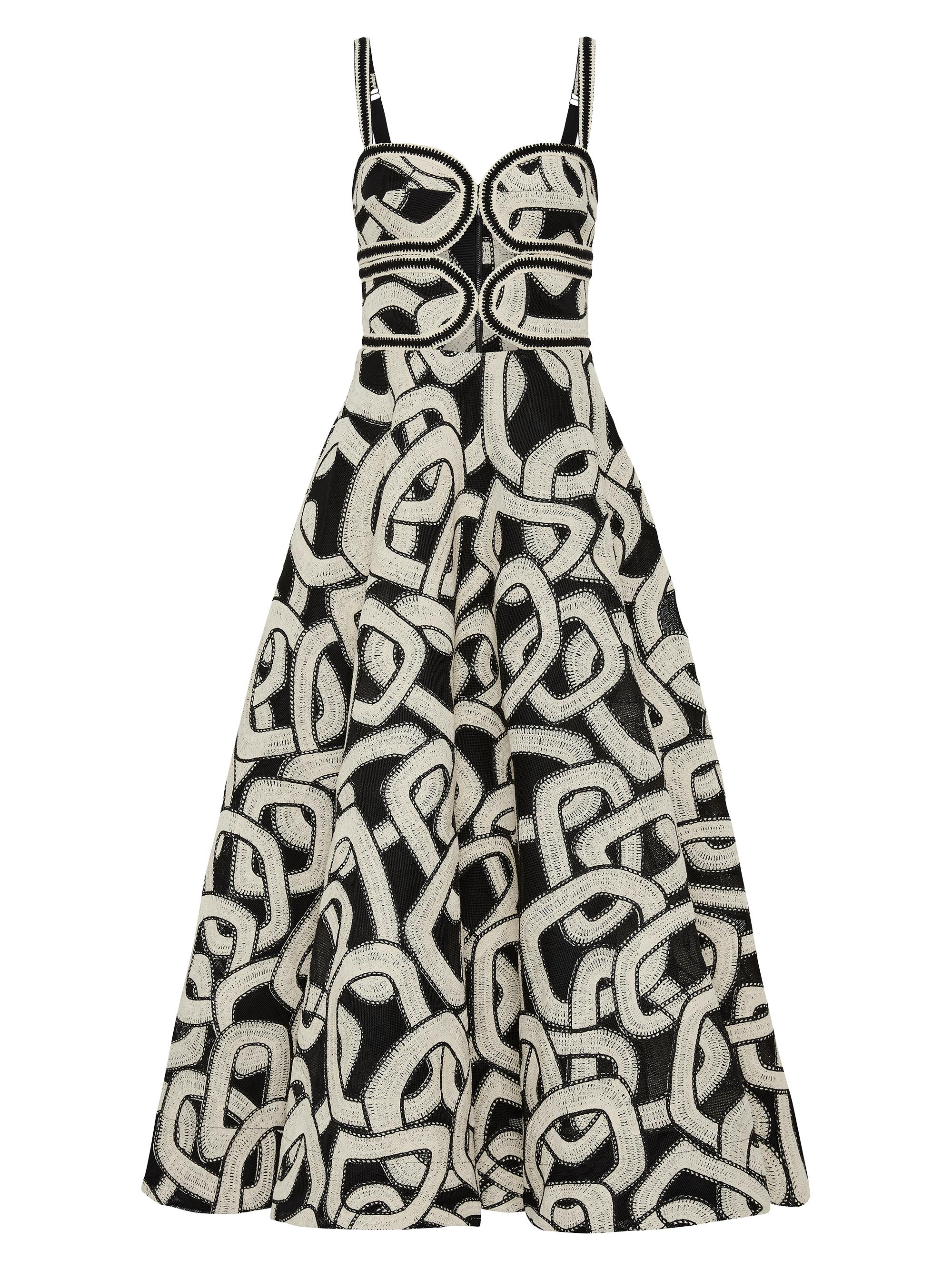 Rebecca Vallance Catena Embroidered Mesh Dress Saks Fifth