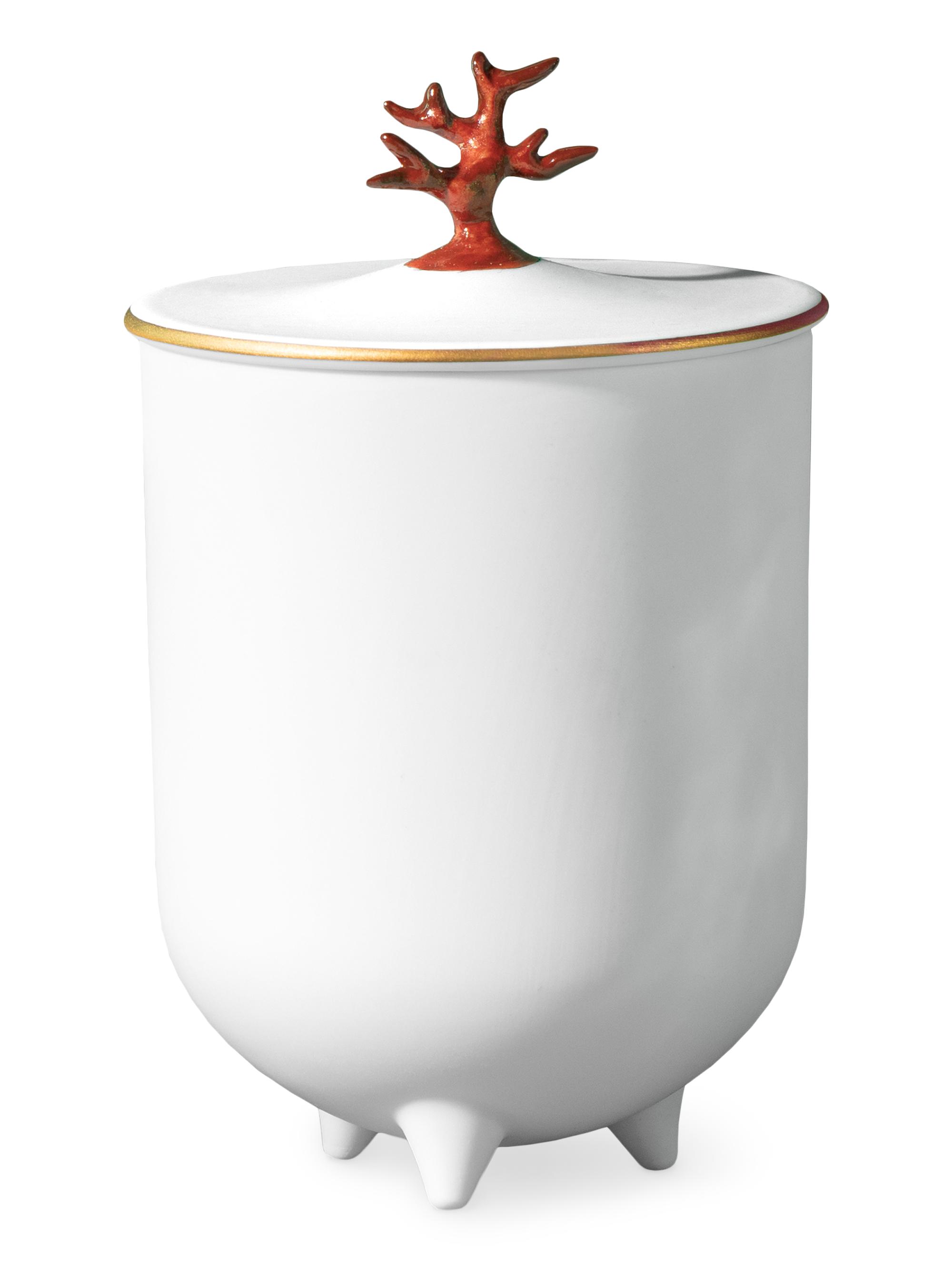 L'Objet Coral Footed Candle - Coral