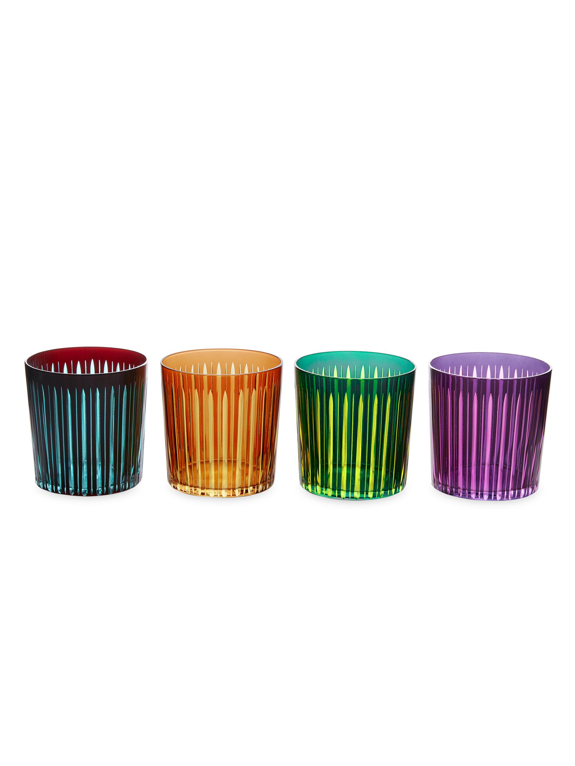 L'Objet Prism 4-Piece Double Old-Fashioned Glass Set