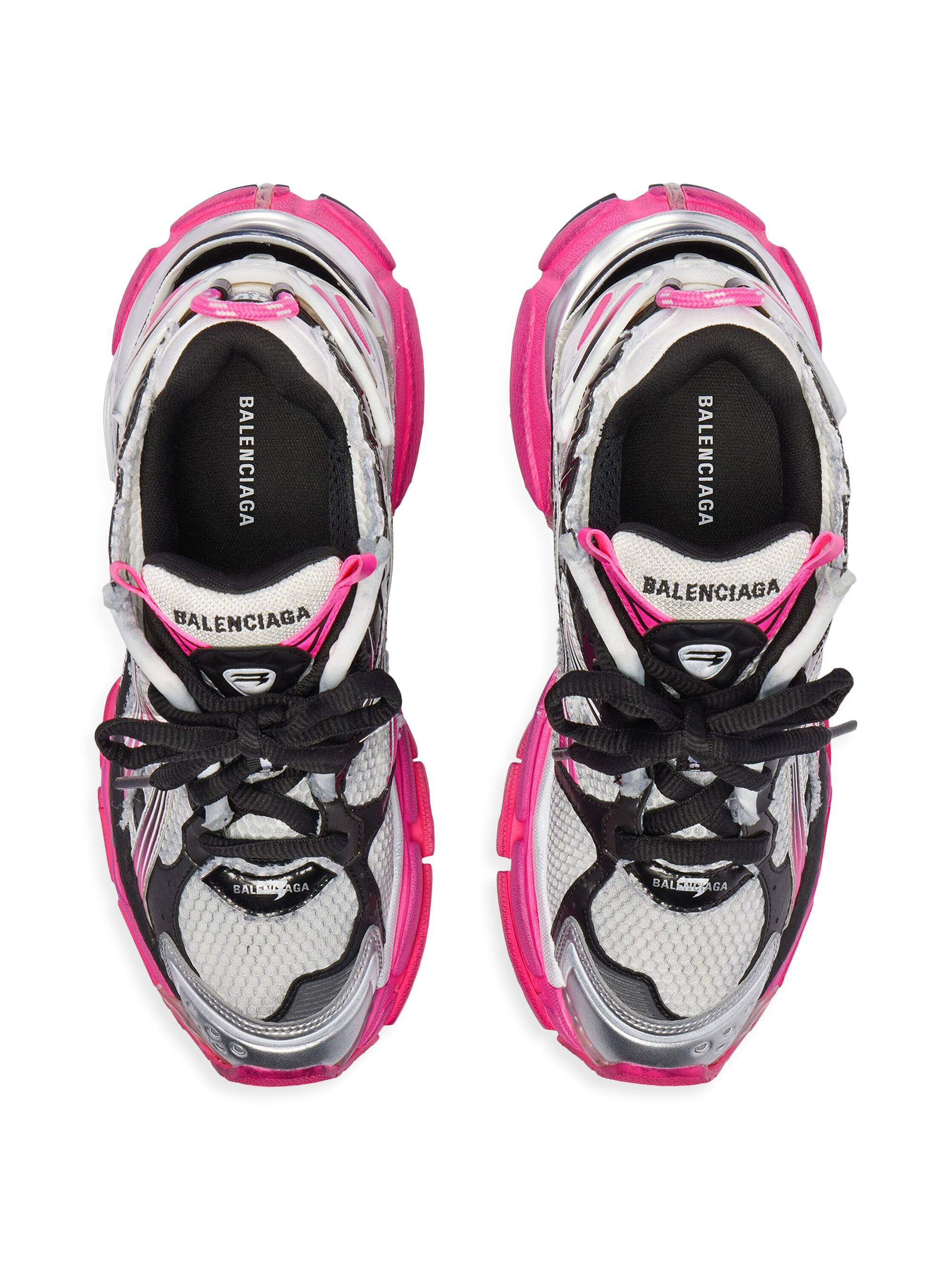 Balenciaga Women's Runner Gradient Sneakers - White Pink | Thumbnail 6