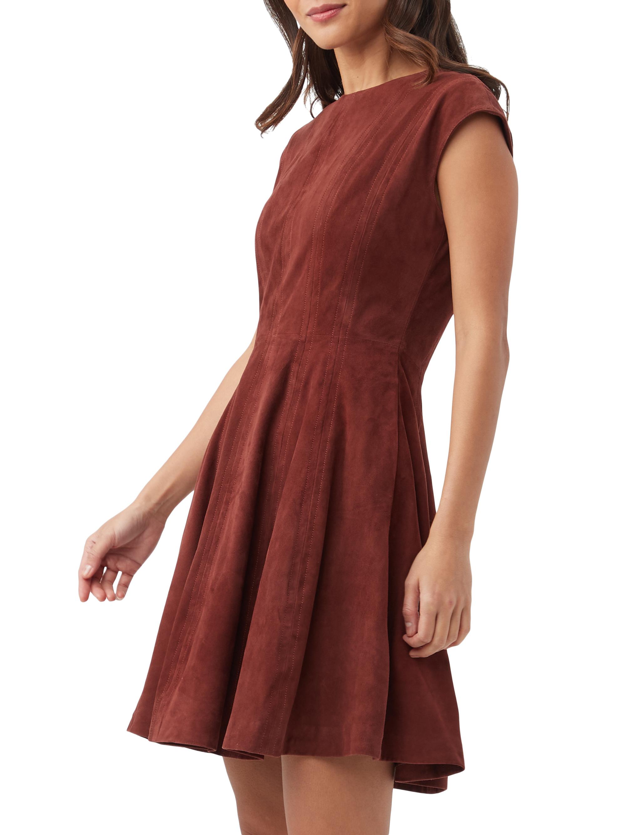 Trina Turk Sabi Suede Fit & Flare Minidress | Saks Fifth Avenue