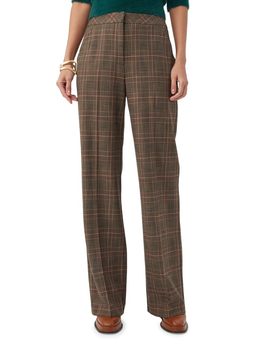 Trina Turk Sadie Plaid Wide-Leg Pants | Saks Fifth Avenue