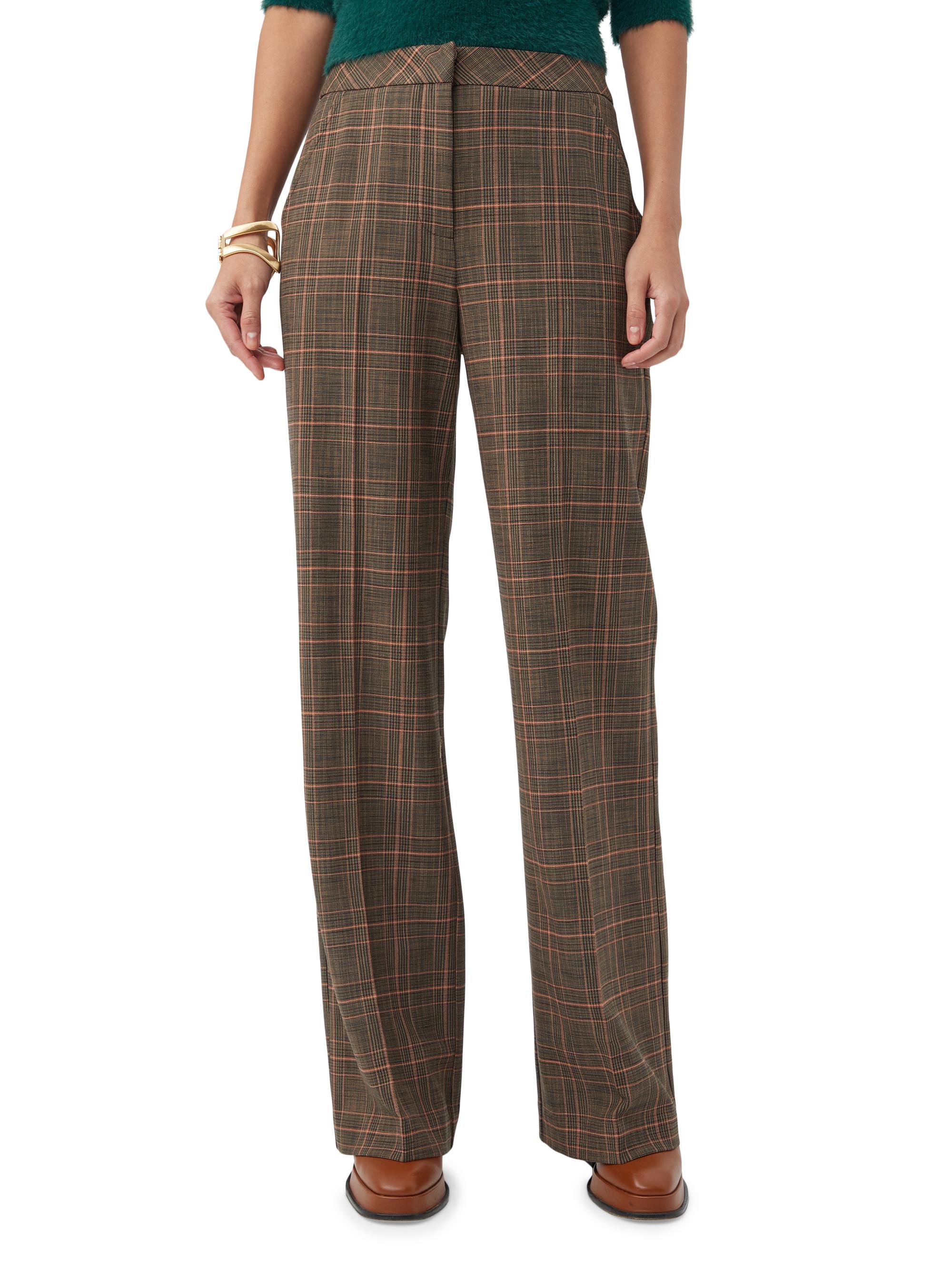Trina Turk Women's Sadie Plaid Wide-Leg Pants