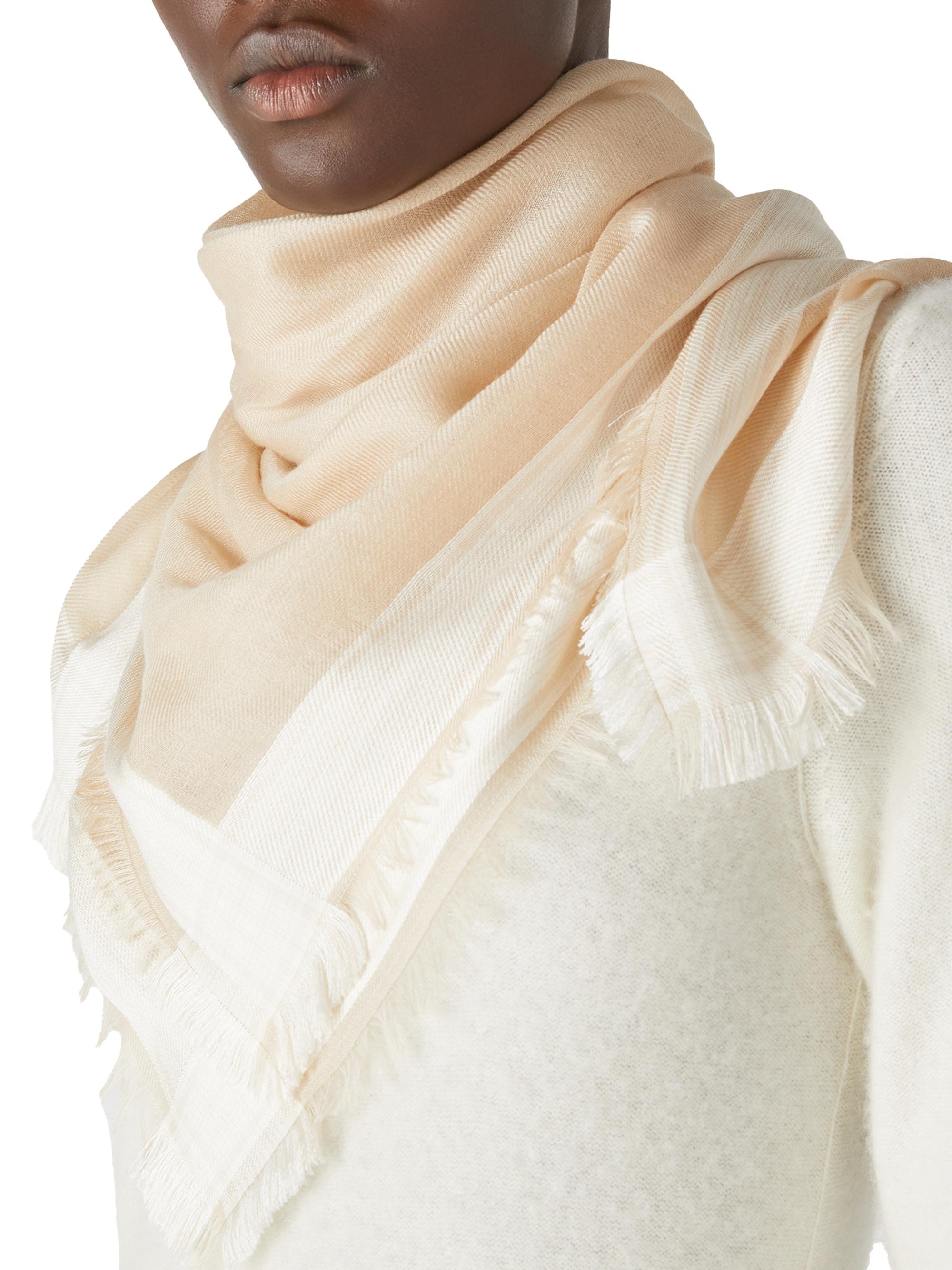 Loro Piana☆カシミヤ シルク☆ Loro Piana Suitcase Stripe Silk-Cashmere Maxi Square Scarf | Saks