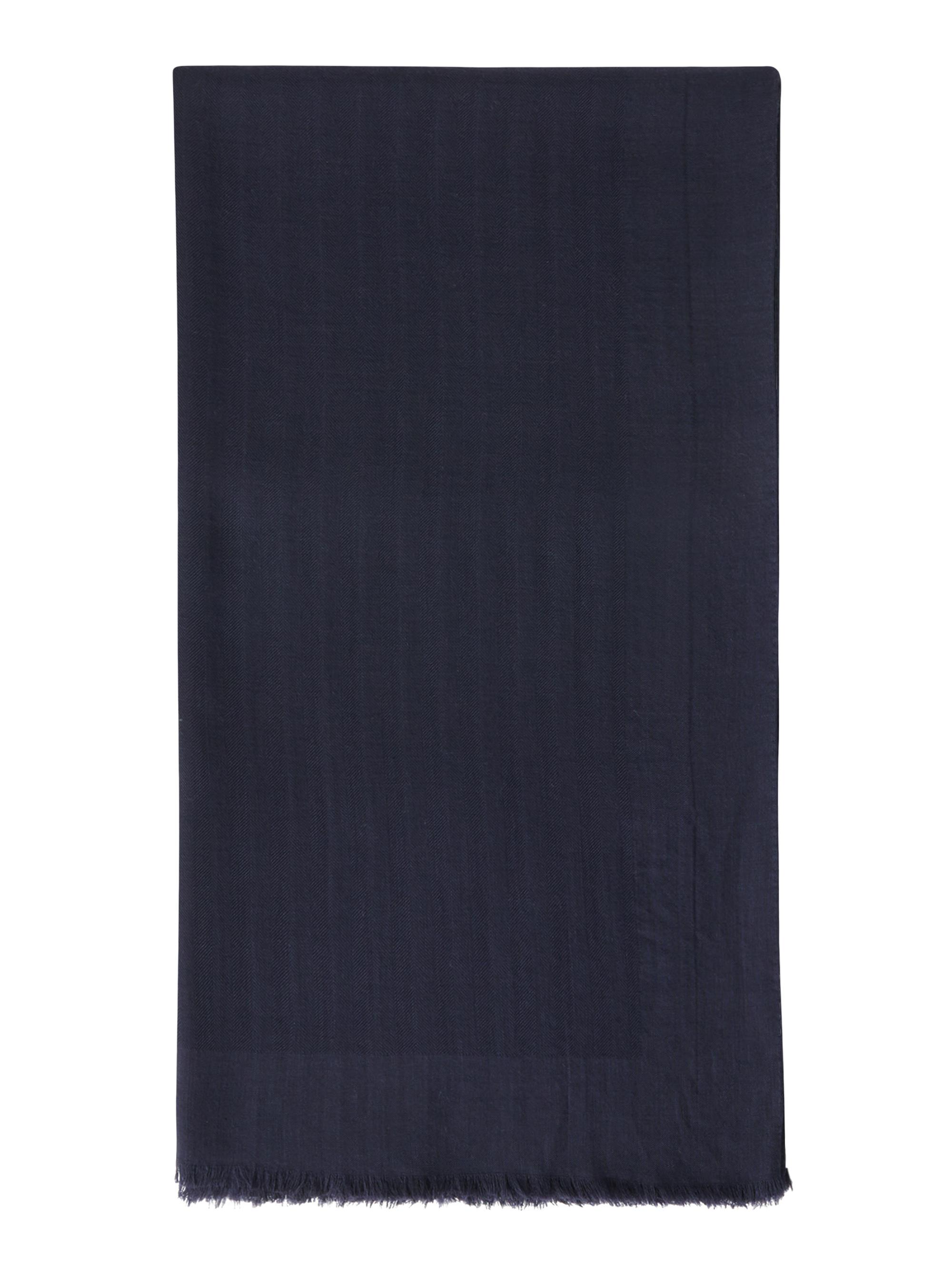 Loro Piana Women's Crest Jacquard Cashmere Maxi Scarf - Blue Navy