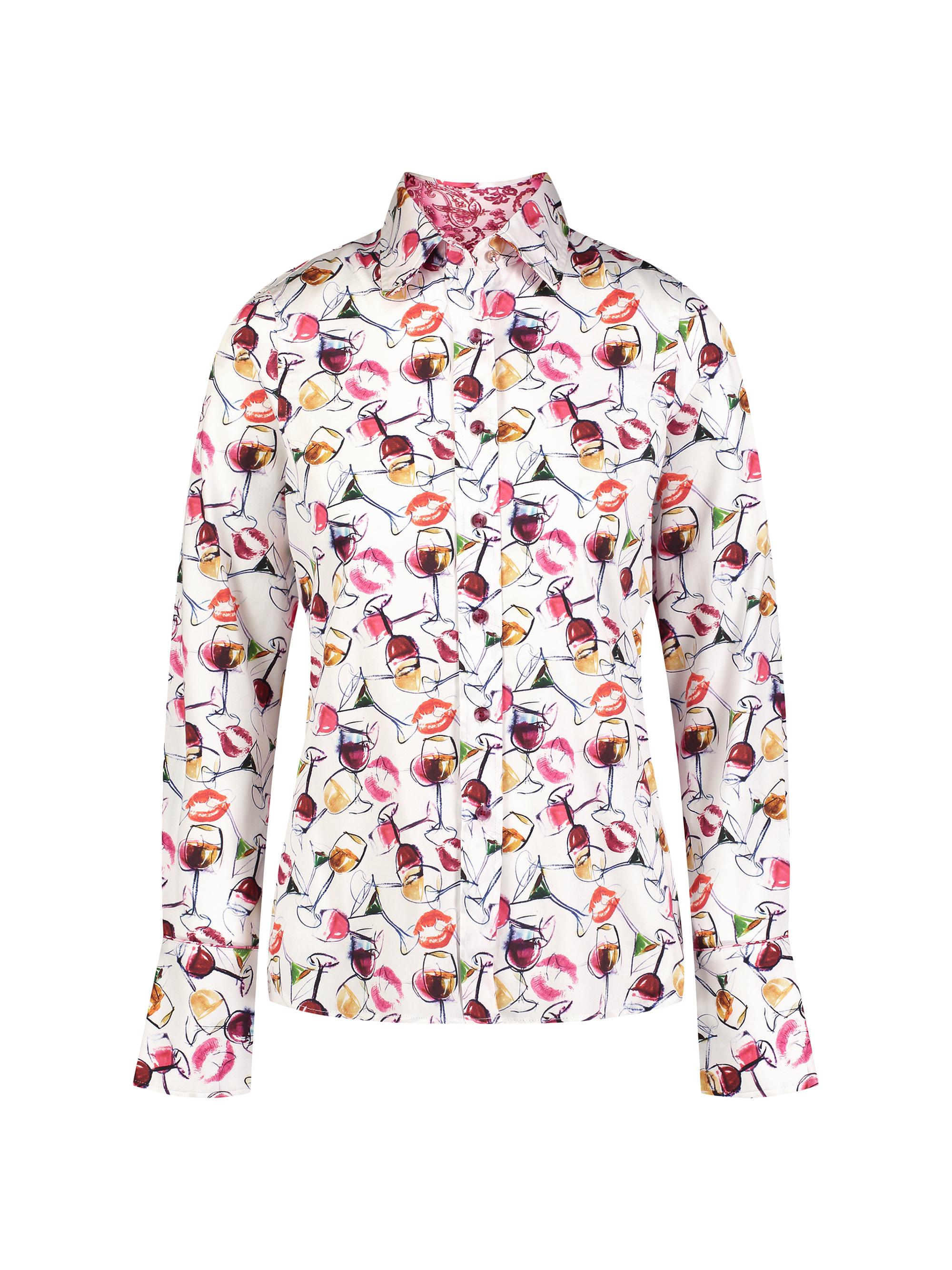 Robert Graham Women's Priscilla Printed Stretch Cotton Long-Sleeve Shirt