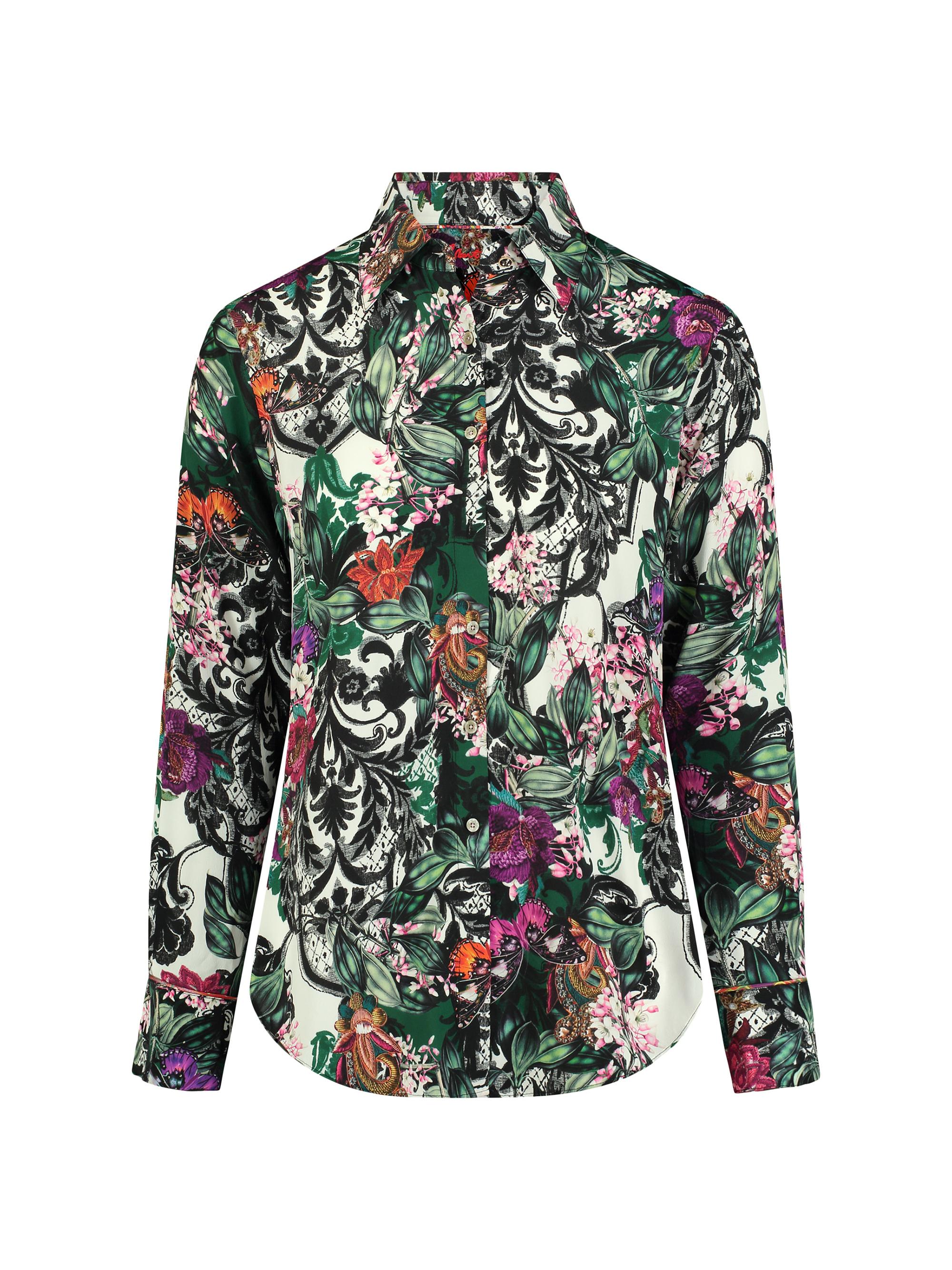 Robert Graham Women's Gabriela Botanical-Print Long-Sleeve Shirt