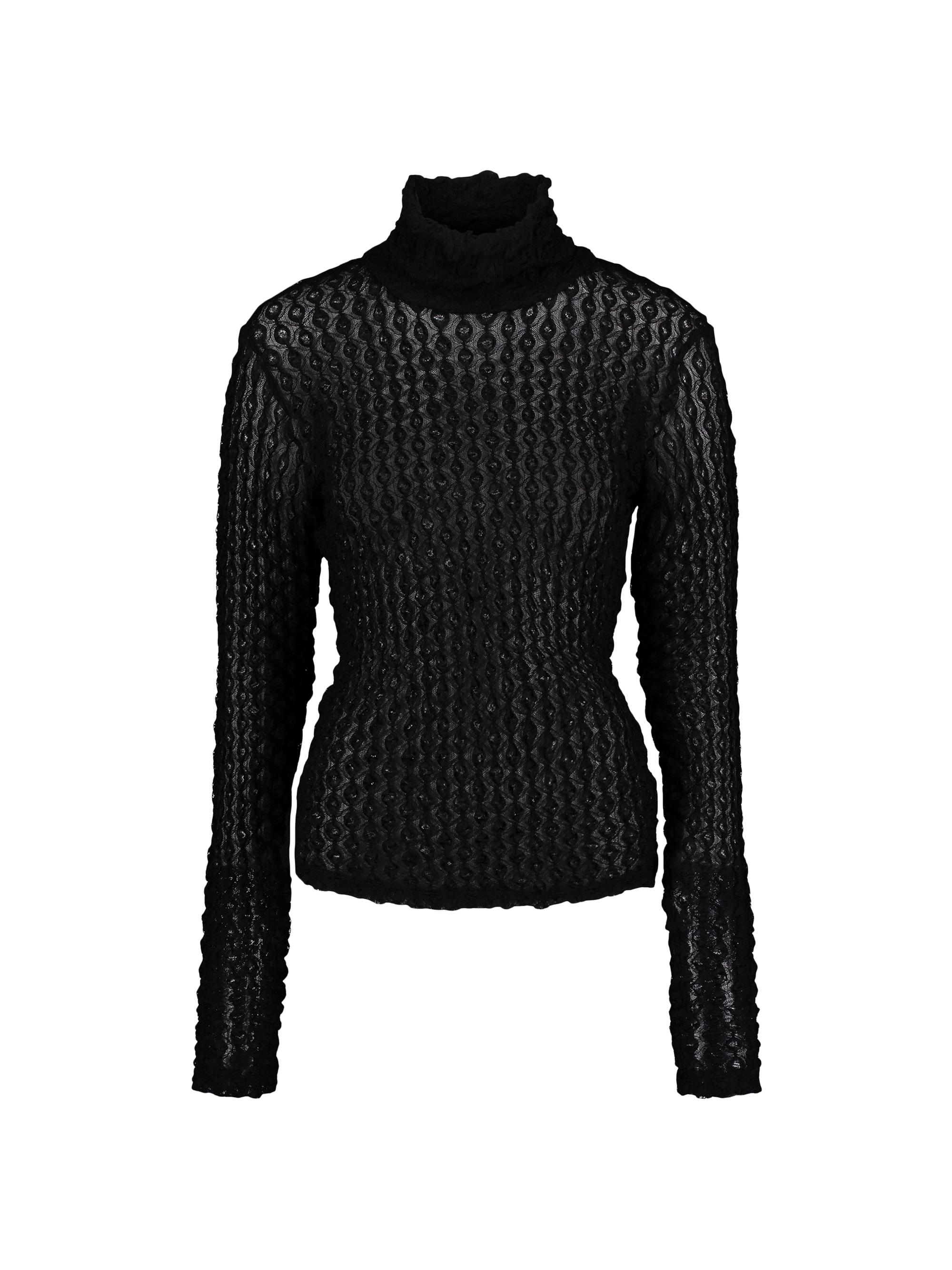 Robert Graham Women's Aubrey Fine-Knit Turtleneck Sweater - Black