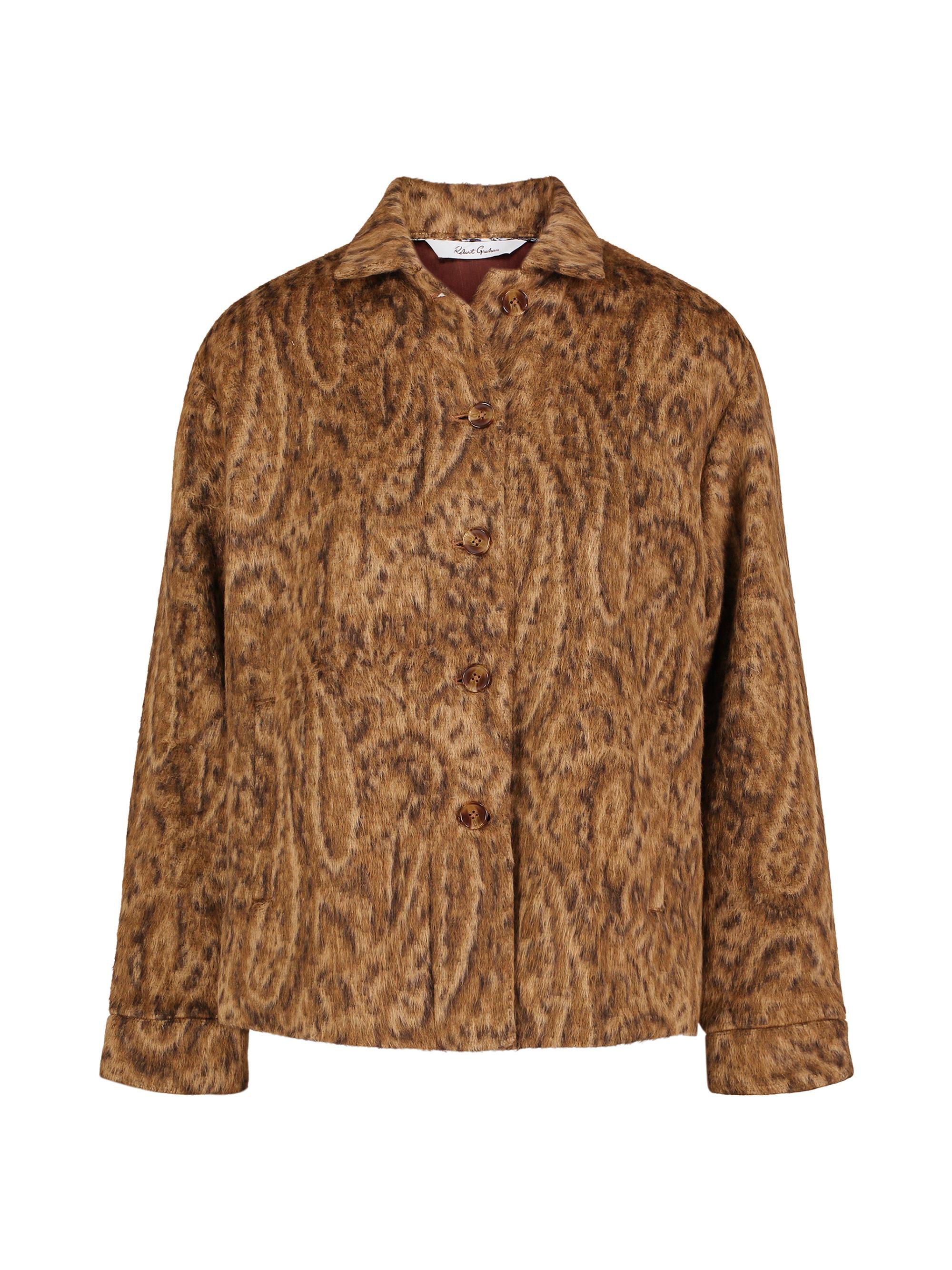 Robert Graham Women's Camille Leopard-Print Button-Front Jacket - Brown
